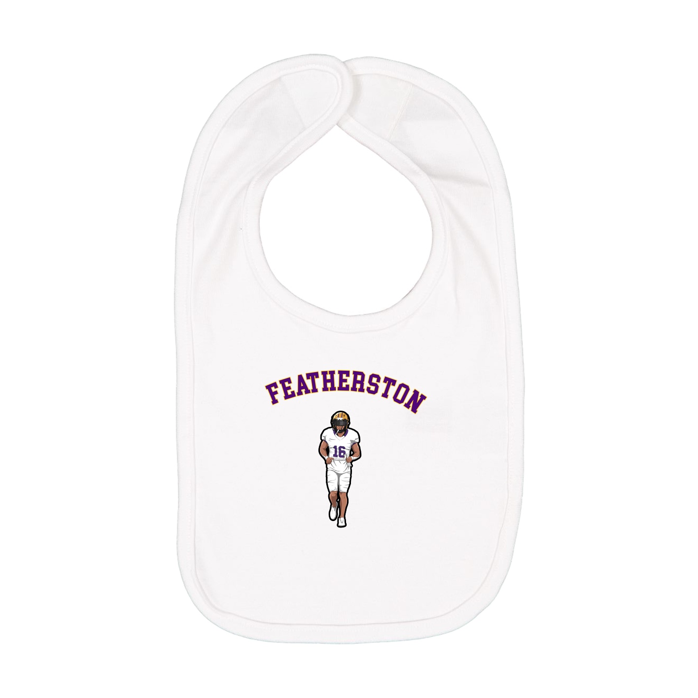 Infant Bib — Shirsey Arch in White
