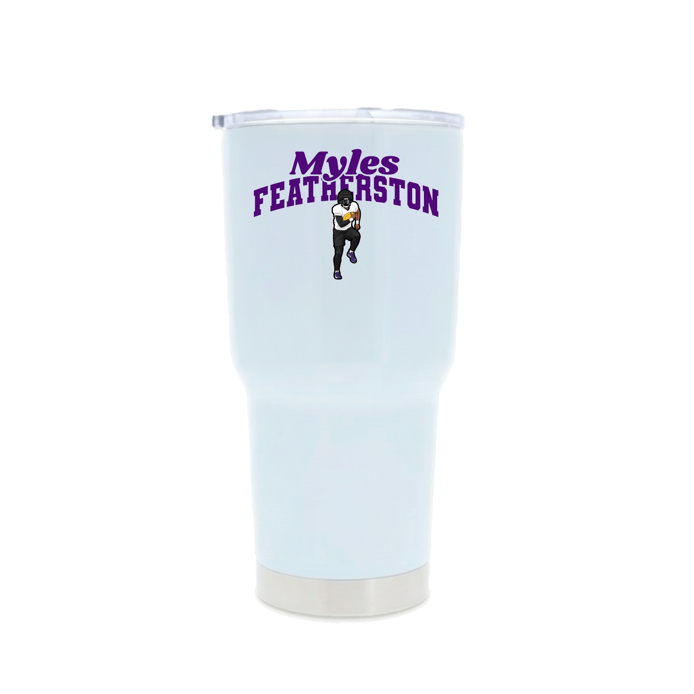 30oz Stainless Steel Tumbler — Signature Arch in White