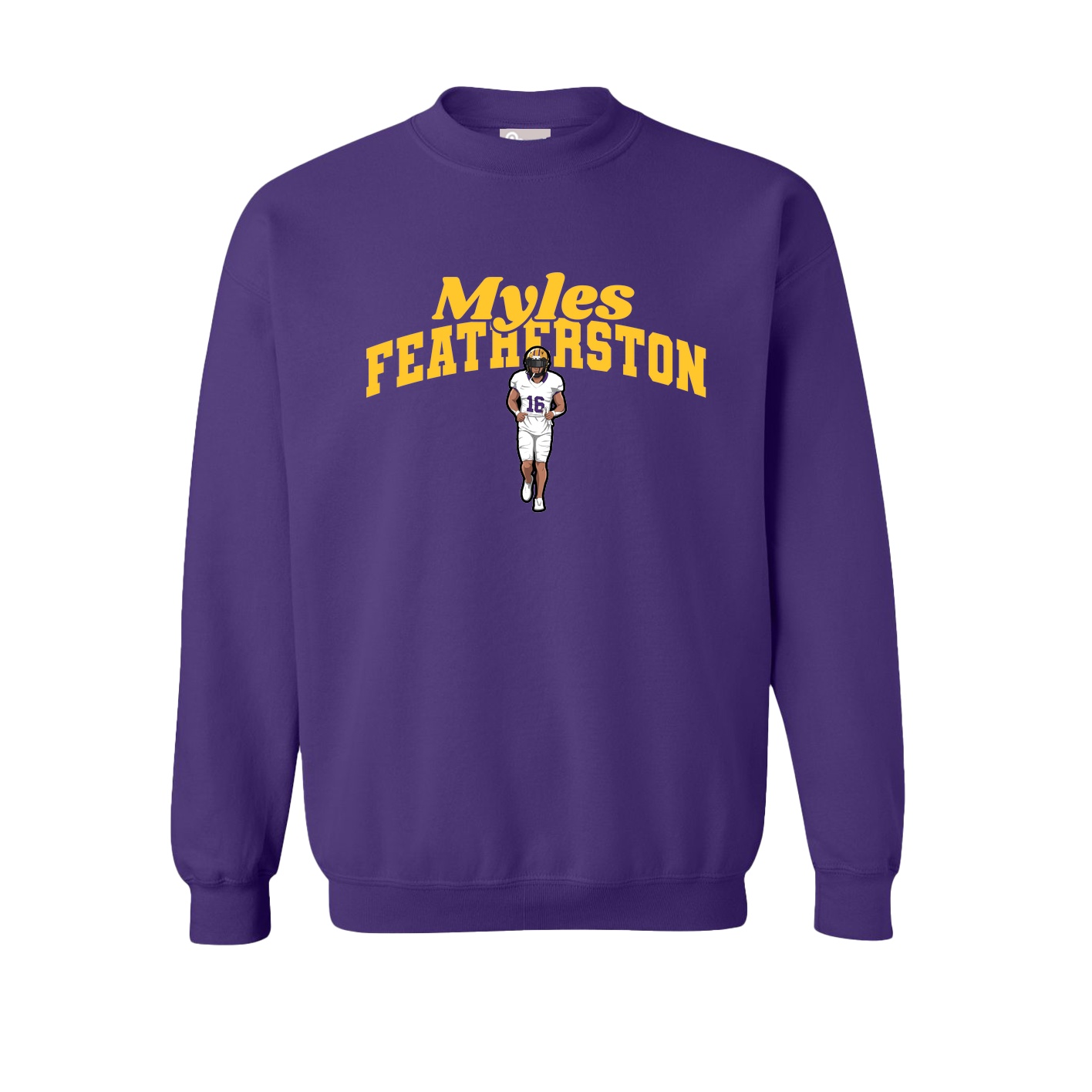 Fleece Crew — Signature Arch in Purple