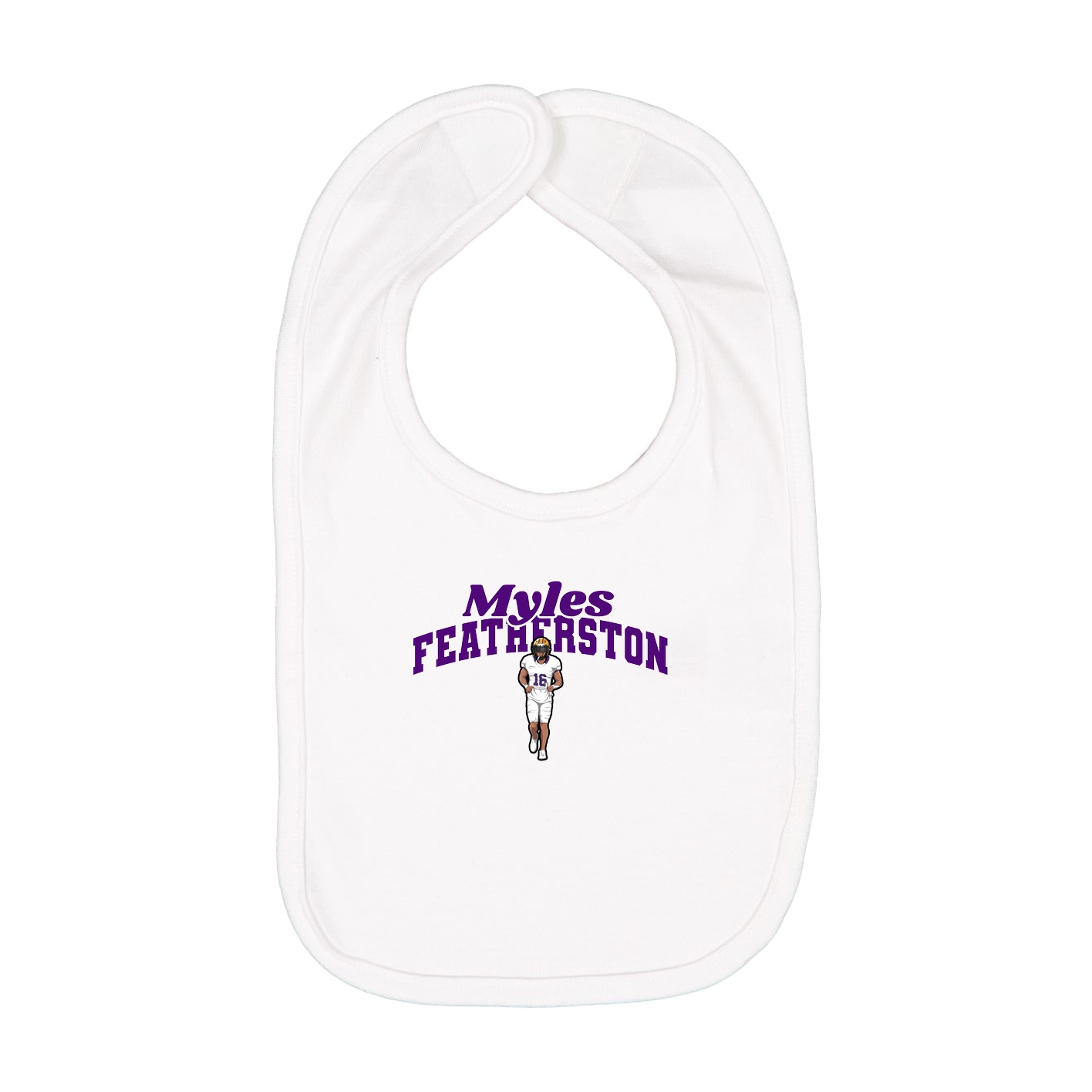 Infant Bib — Signature Arch in White