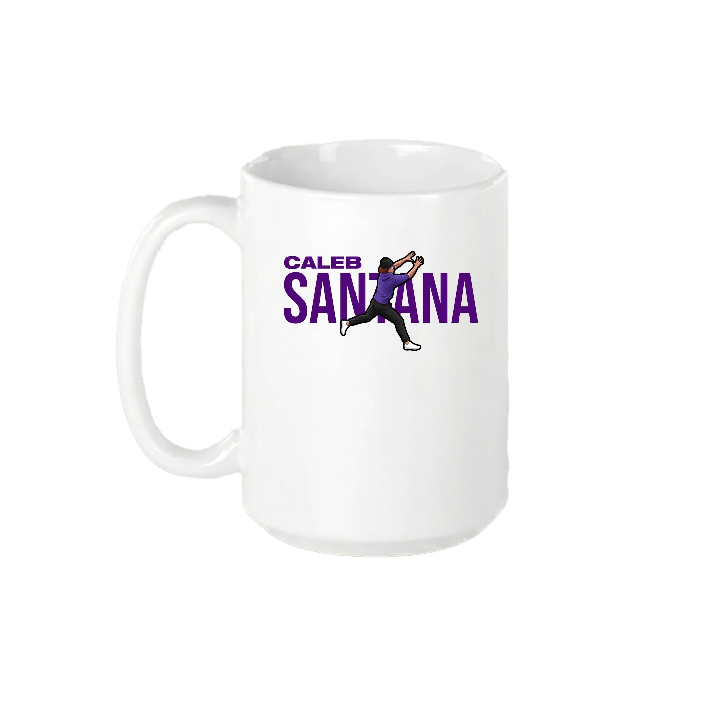 15oz Coffee Mug — Player Name in White