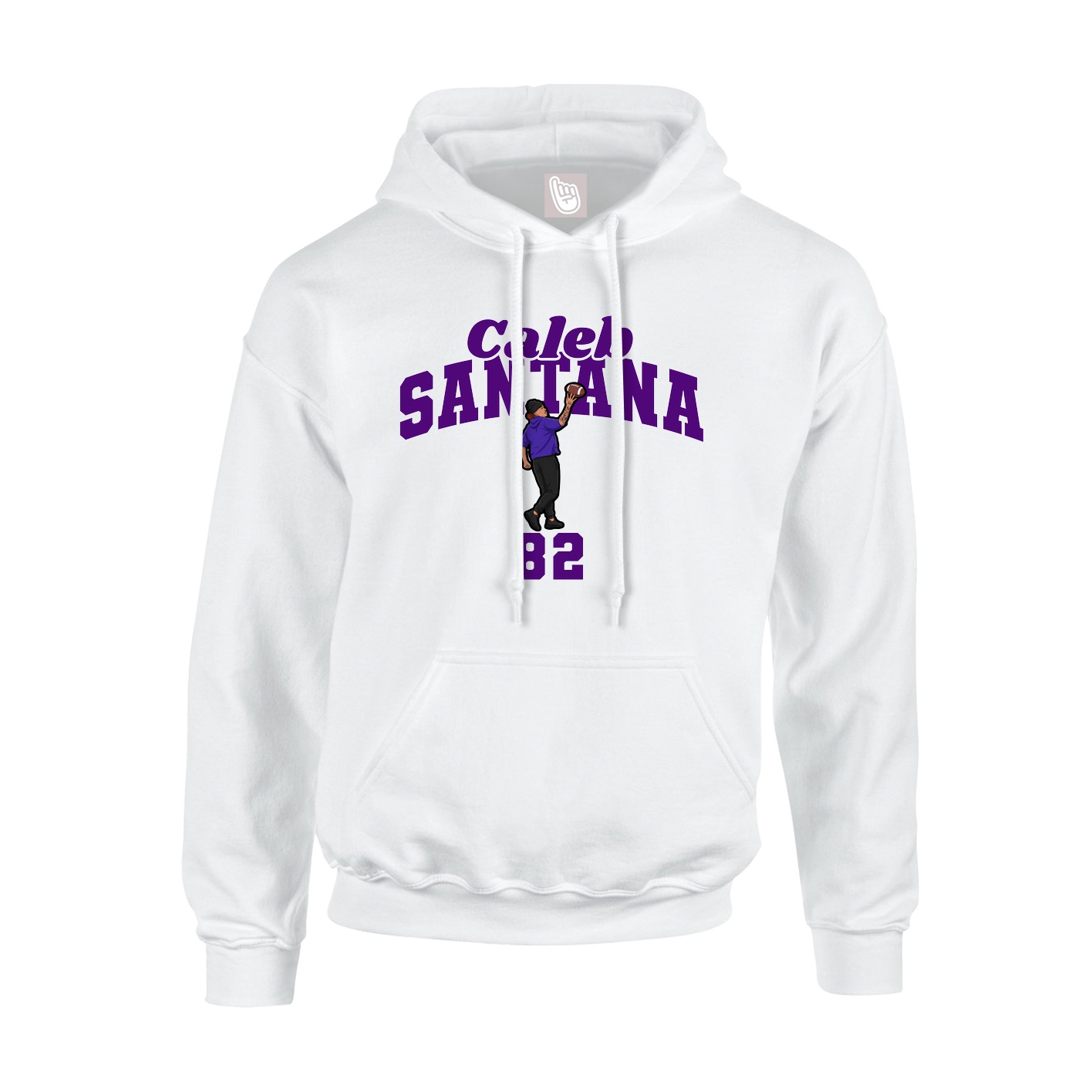 Youth Hoodie — Signature Arch in White