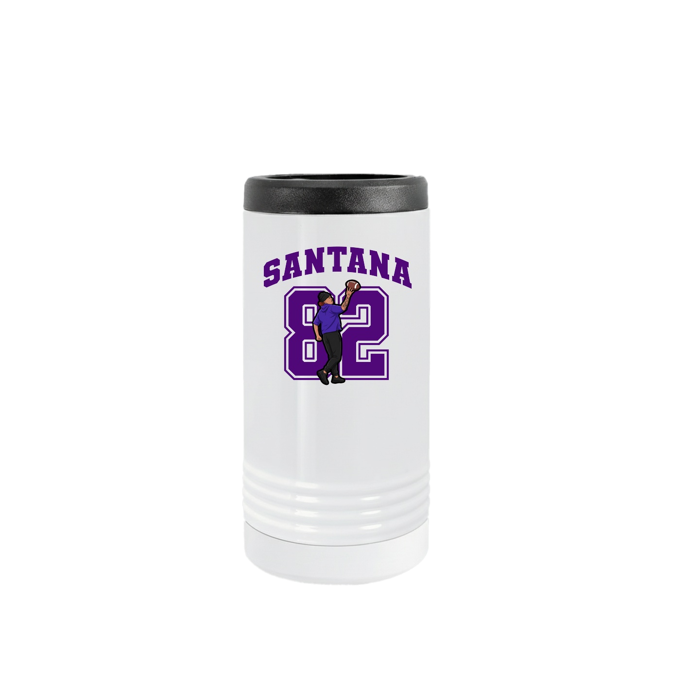 Slim Beverage Holder — Number in White