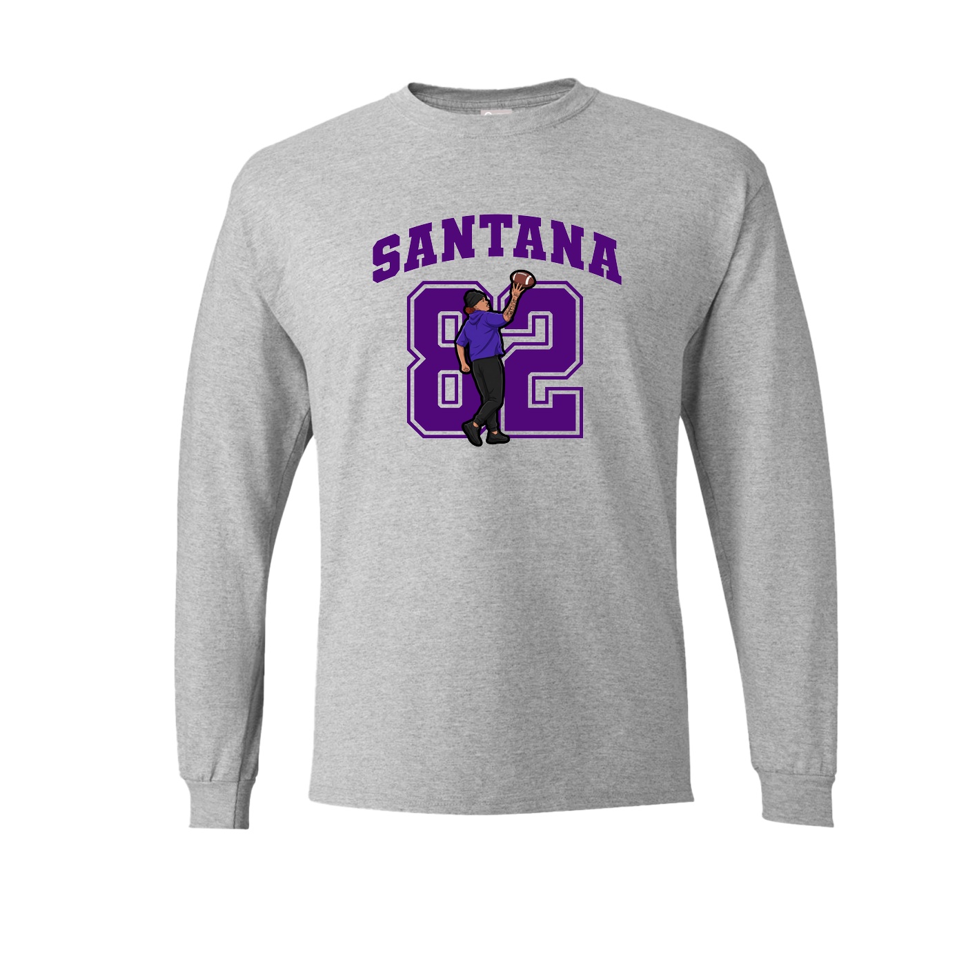 Long Sleeve Tee — Number in Grey