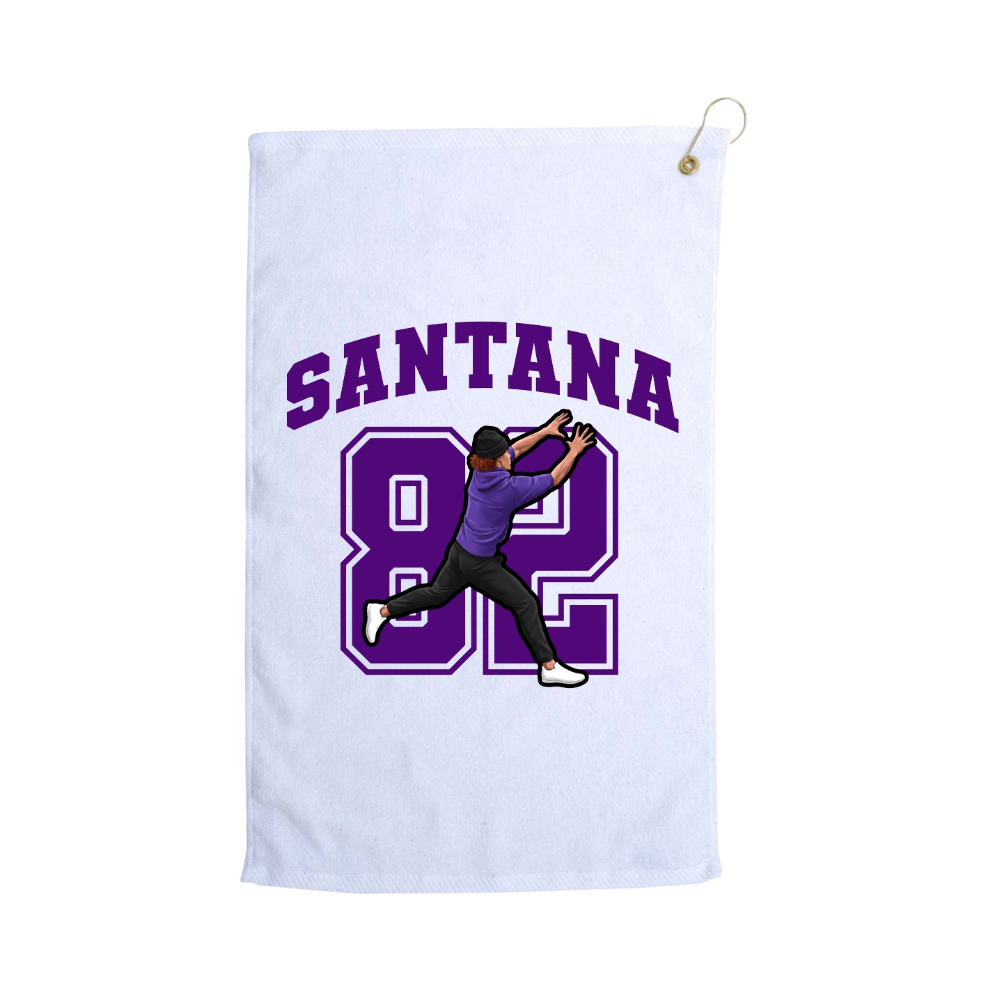 Golf Towel — Number in White