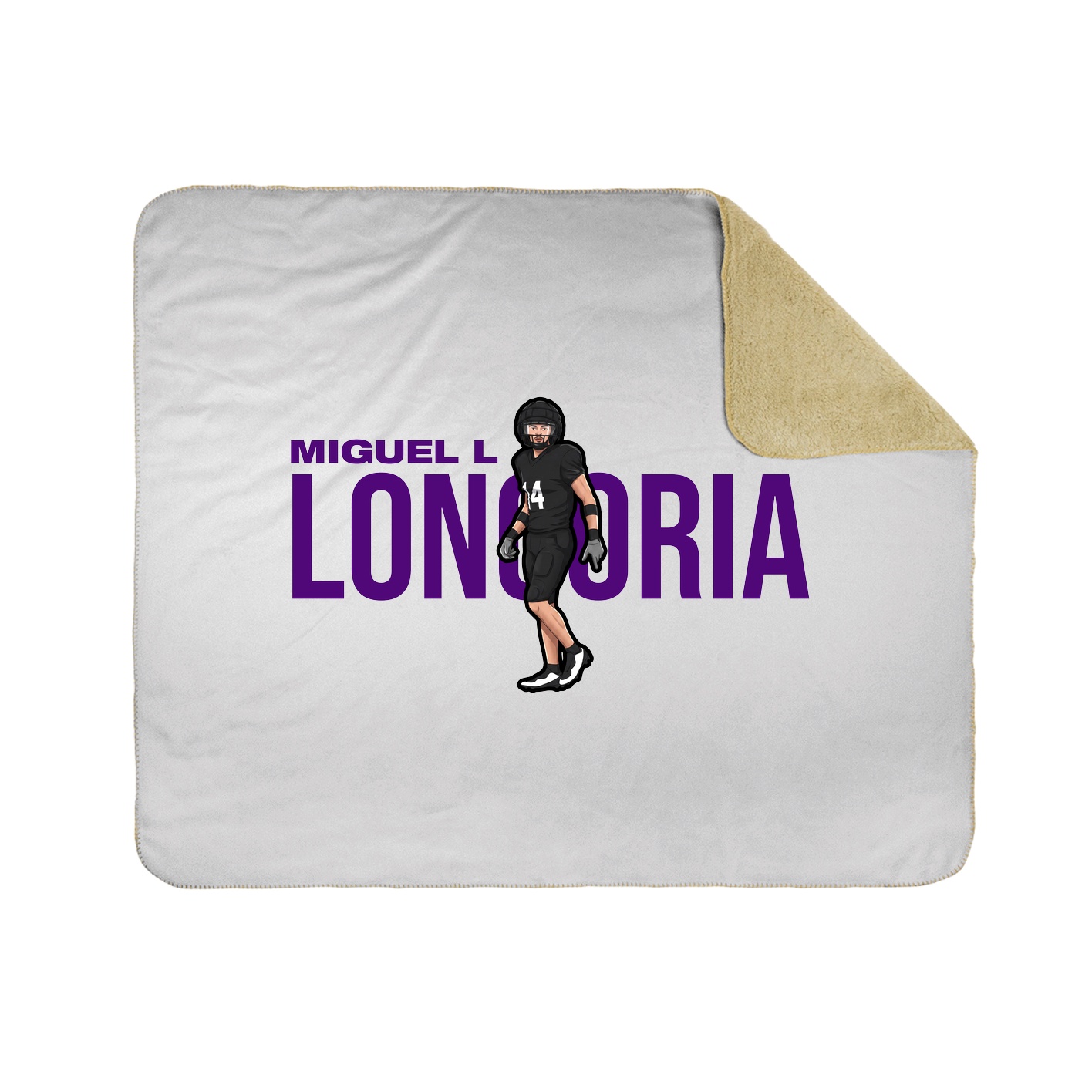 Throw Blanket — Player Name in White