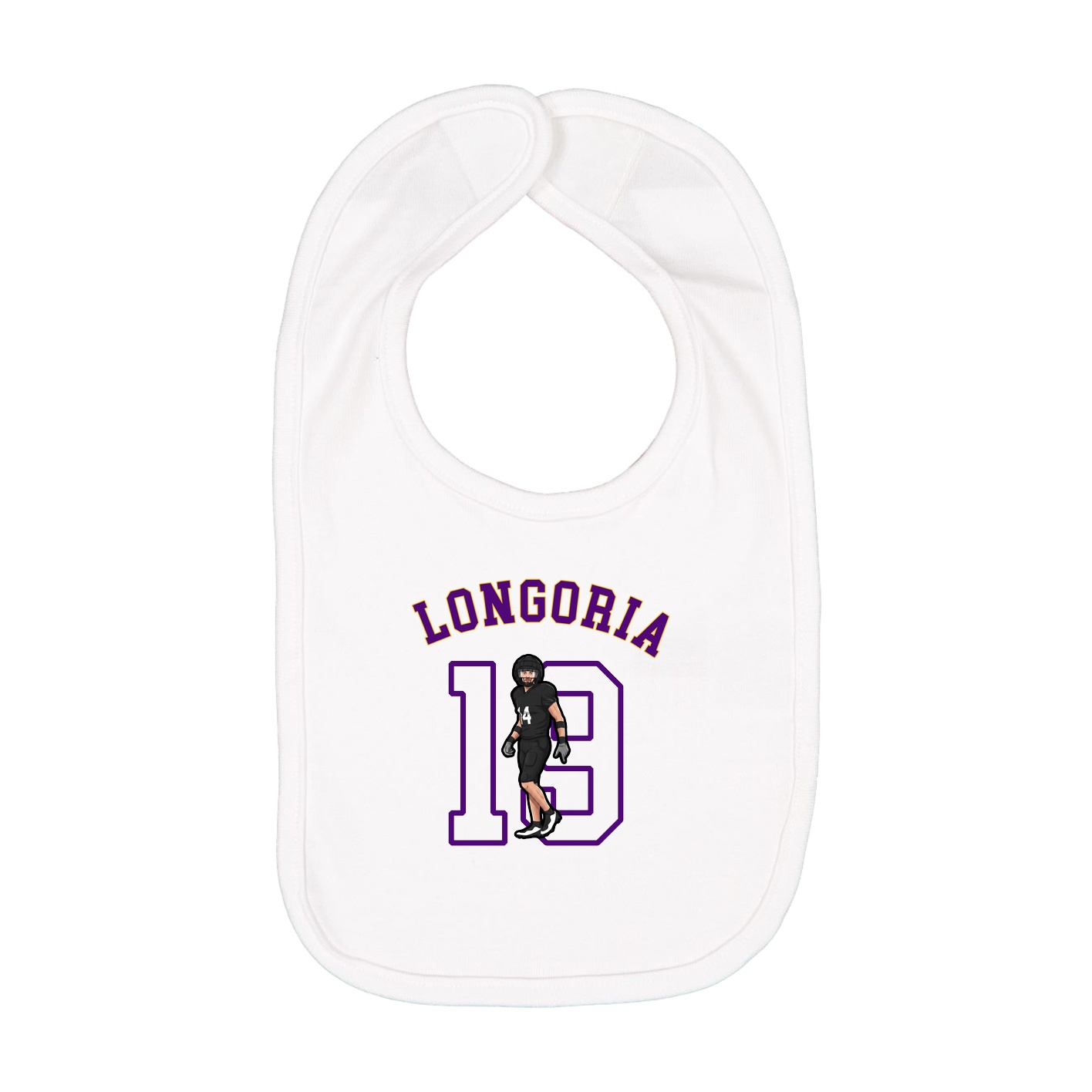 Infant Bib — Shirsey Arch in White