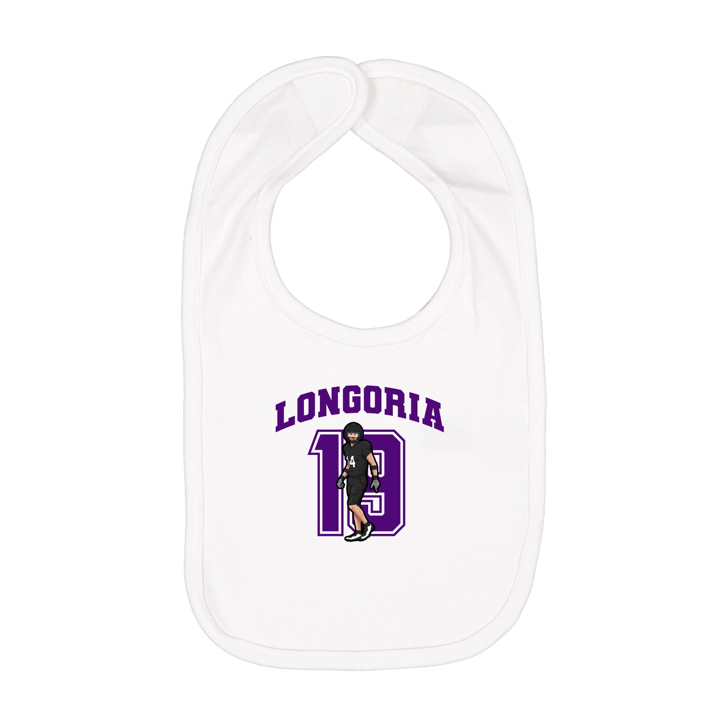 Infant Bib — Number in White