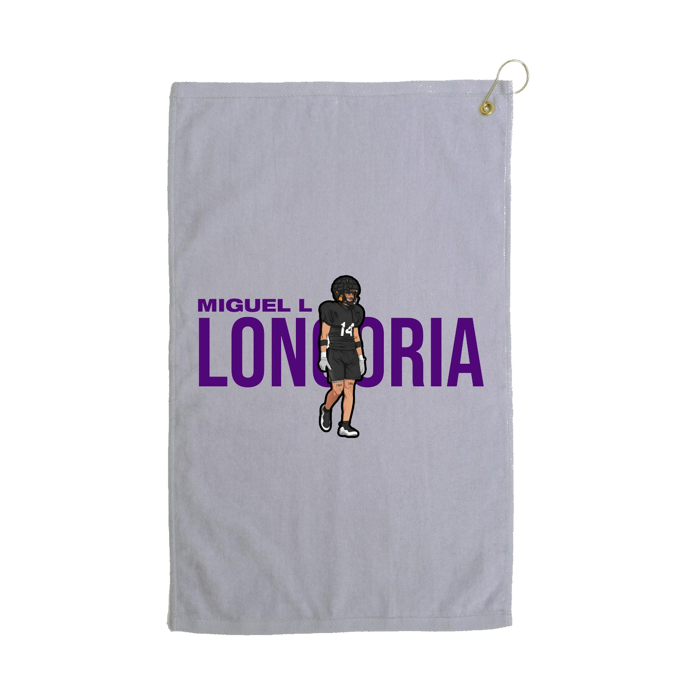Golf Towel — Player Name in Grey