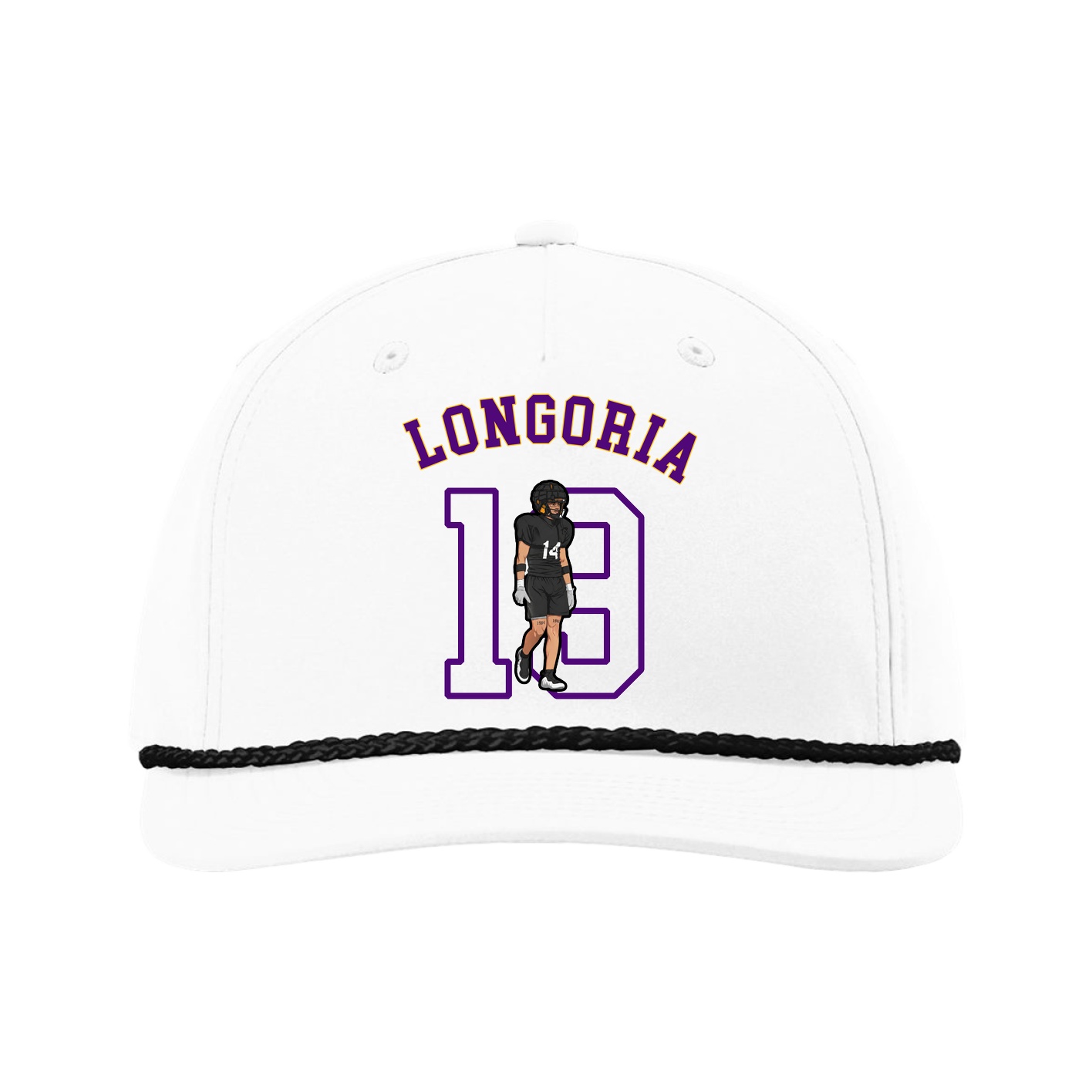Five-Panel Classic Rope Cap — Shirsey Arch in White