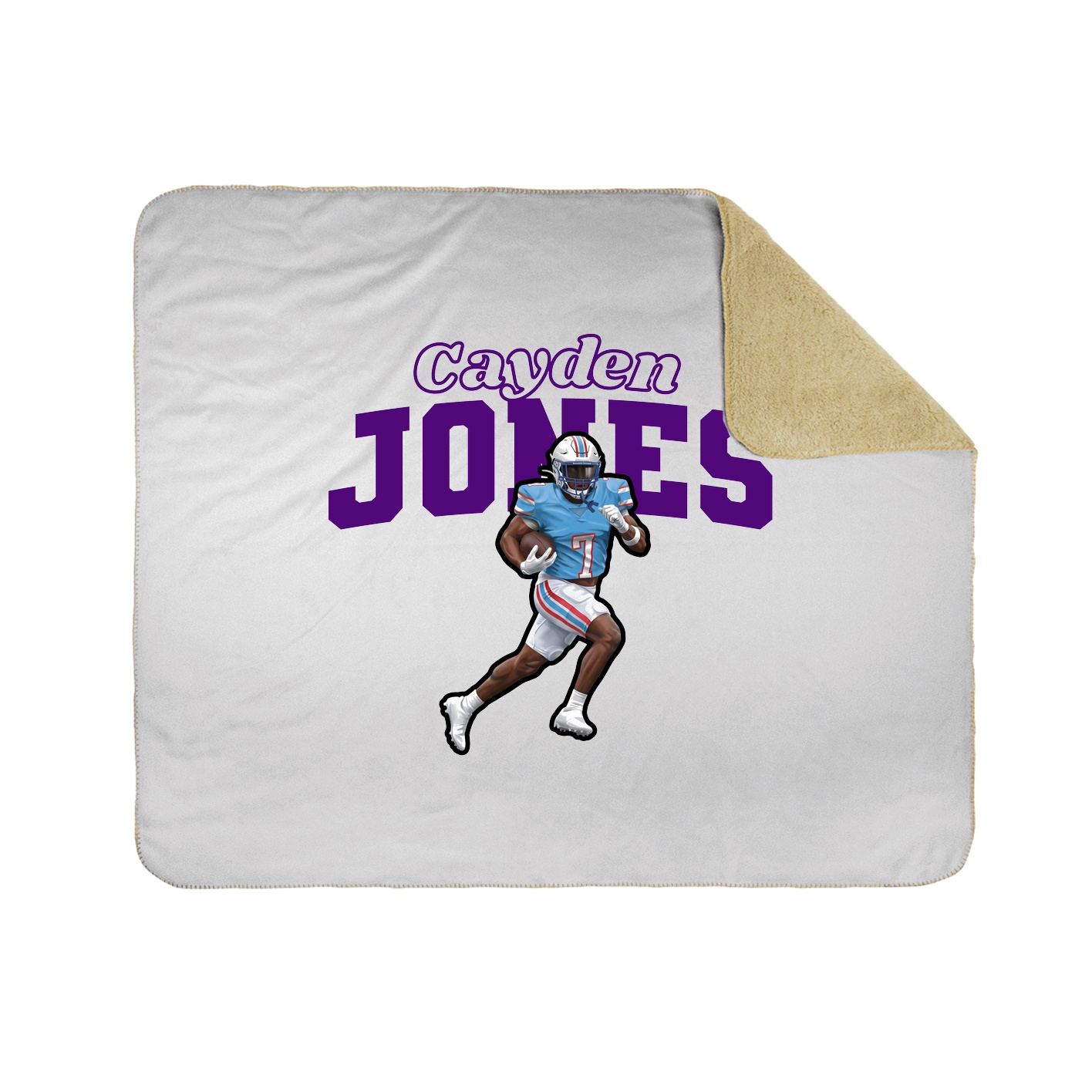 Throw Blanket — Name Arch in White