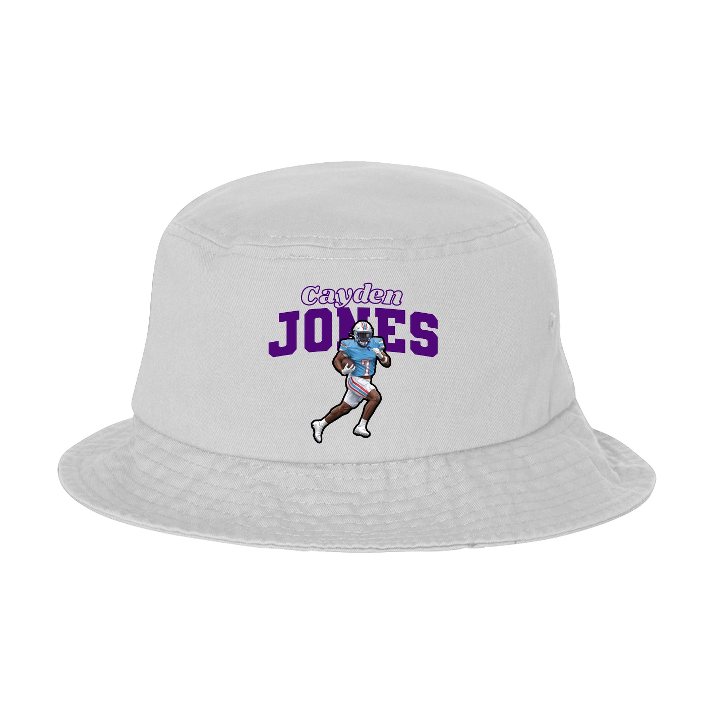 Bucket Cap — Name Arch in White
