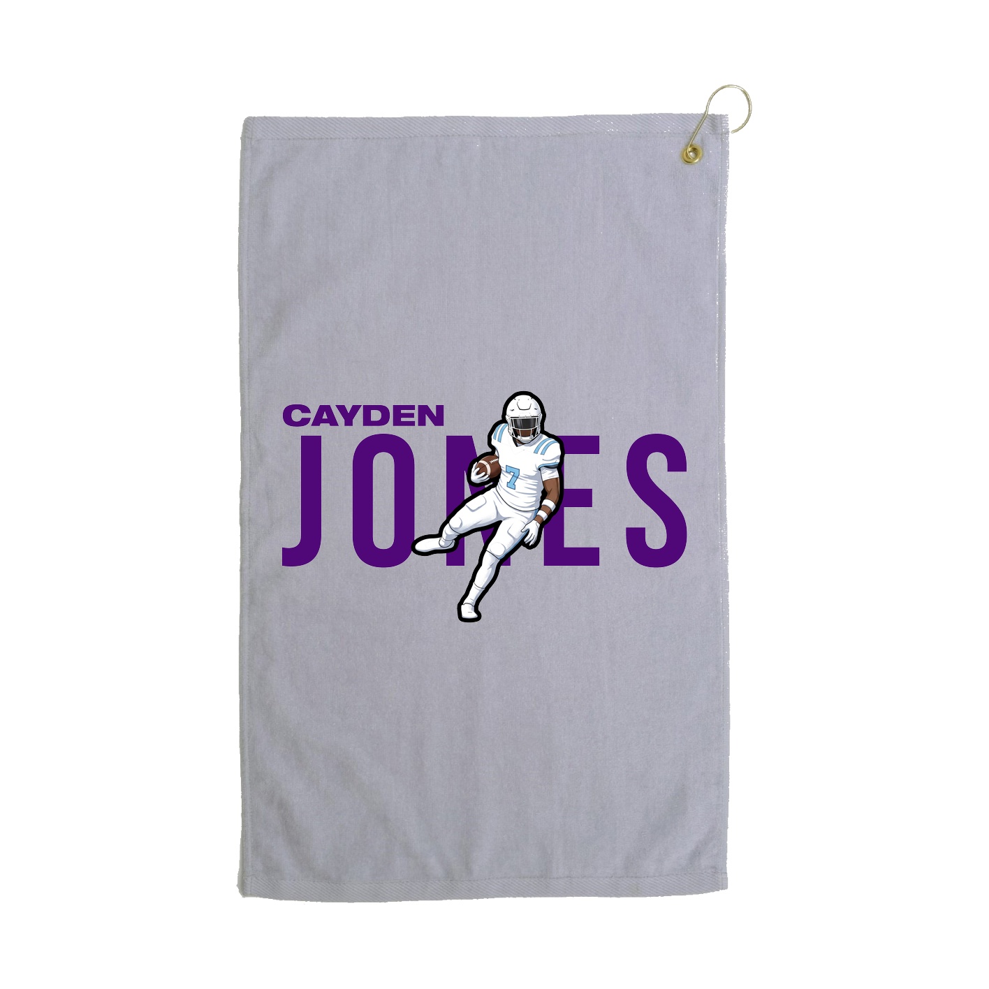 Golf Towel — Player Name in Grey