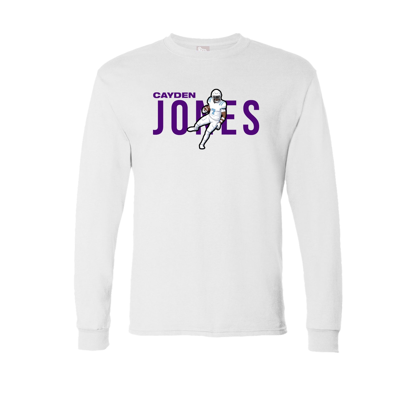 Long Sleeve Tee — Player Name in White