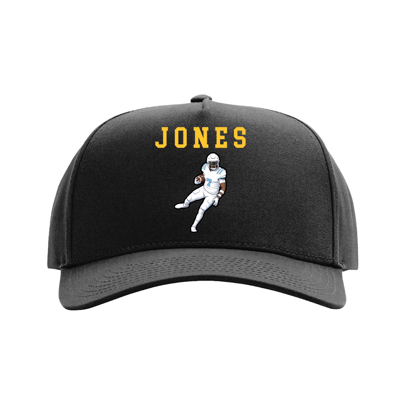 Full Fabric Five-Panel Champ Cap — Shirsey in Black
