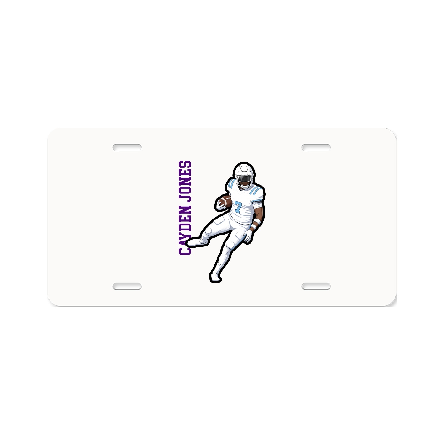 License Plate — Name Vertical in Classic