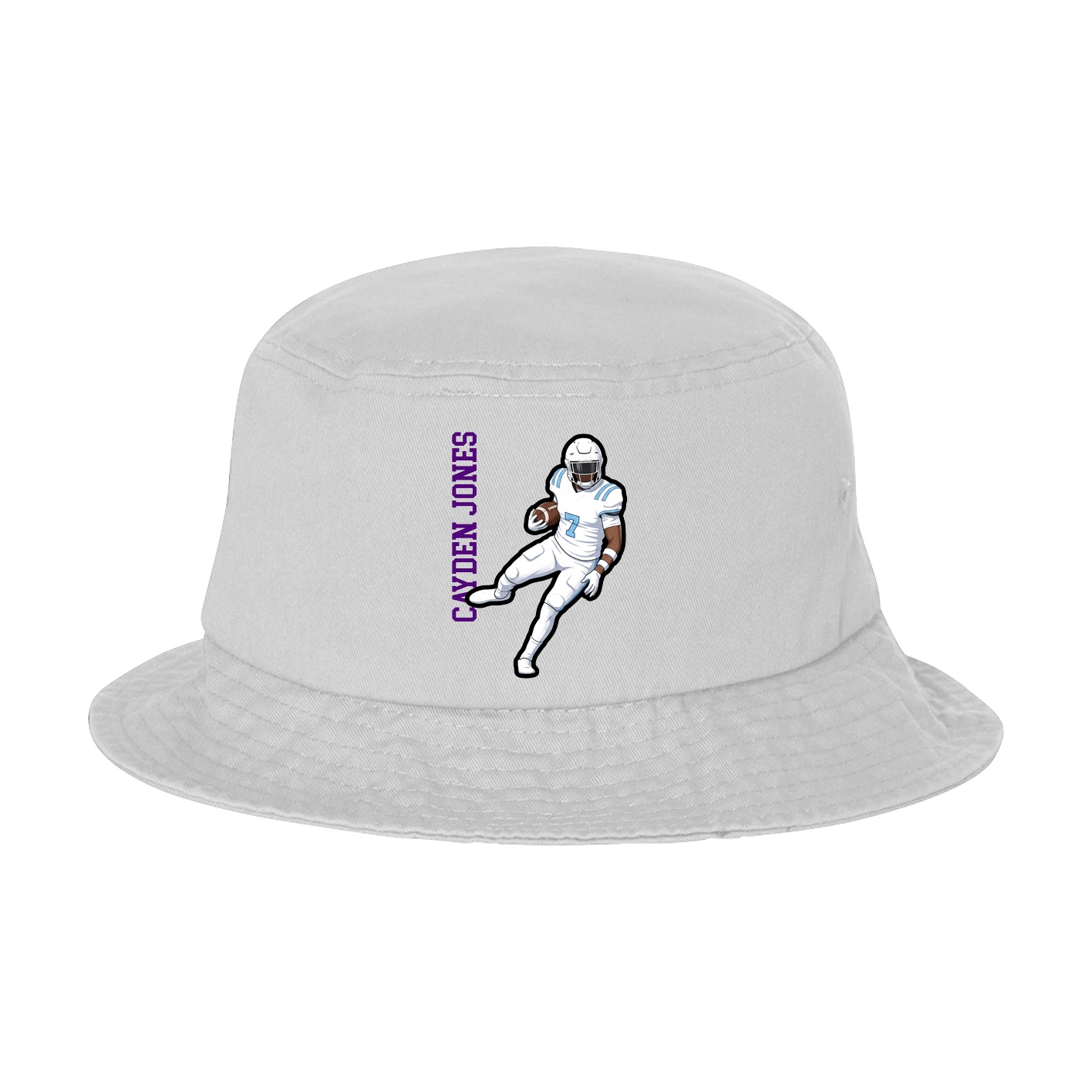 Bucket Cap — Name Vertical in White
