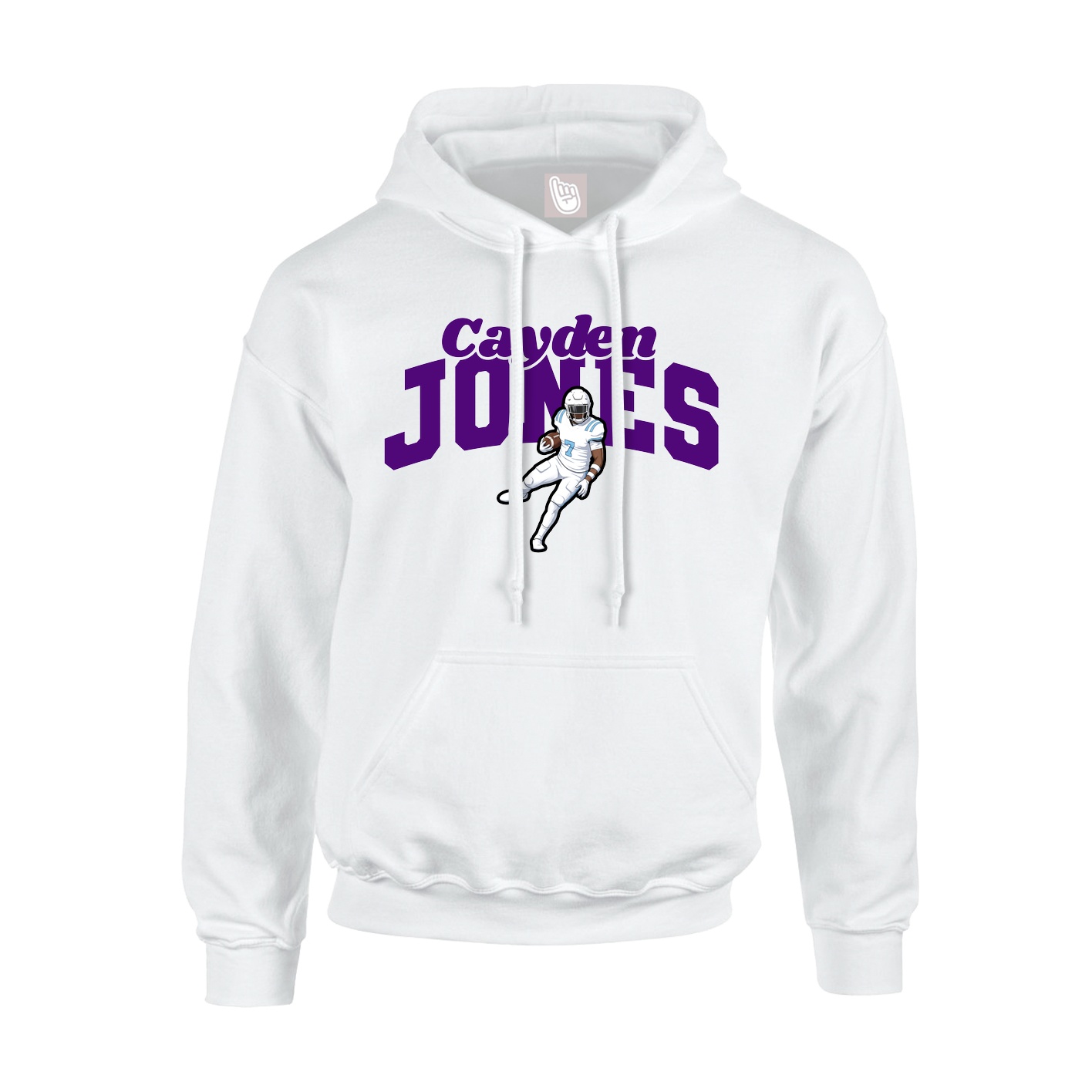 Youth Hoodie — Signature Arch in White