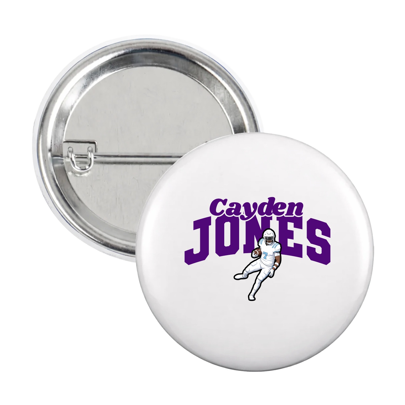 Game Day Button — Signature Arch in White