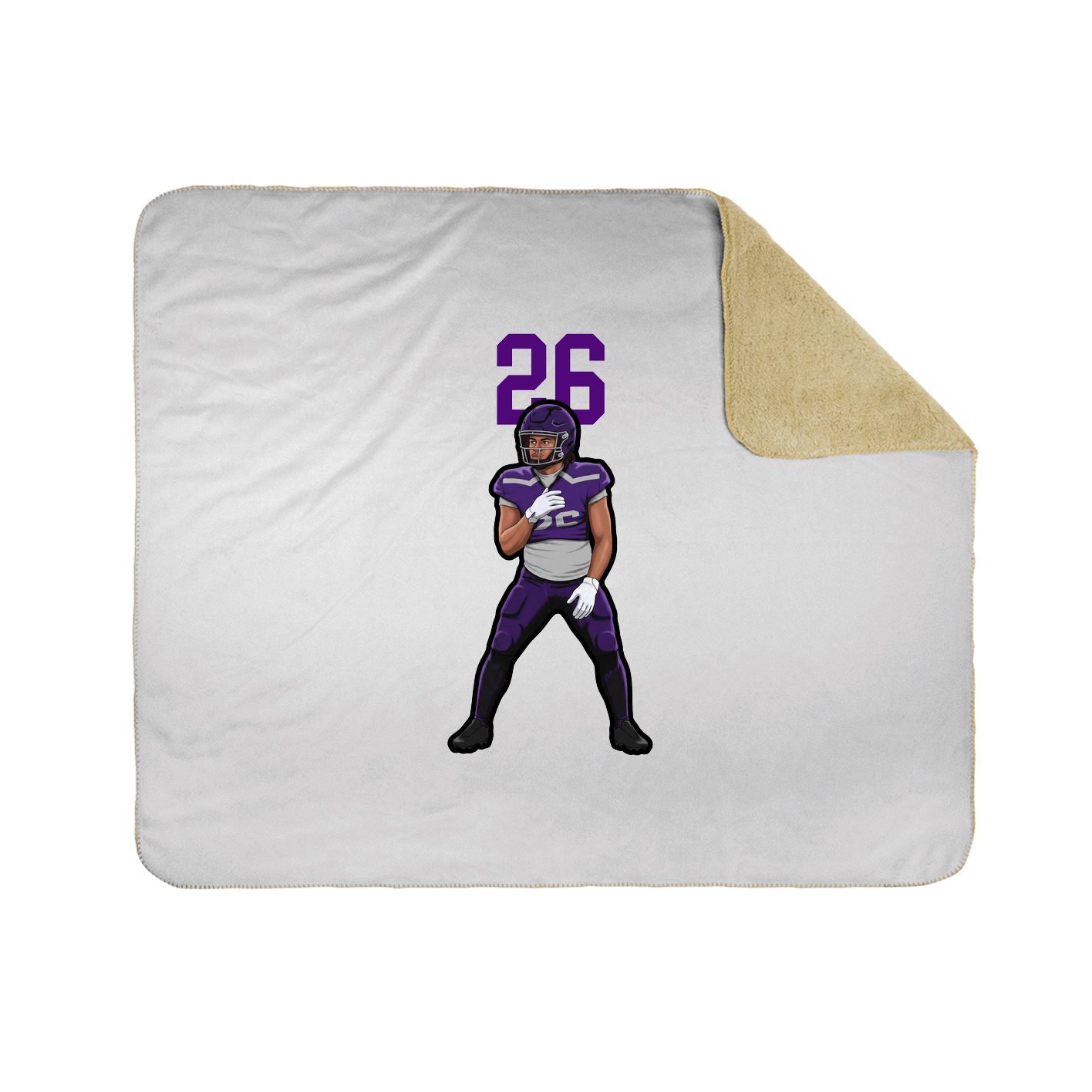 Throw Blanket — Number Top in White