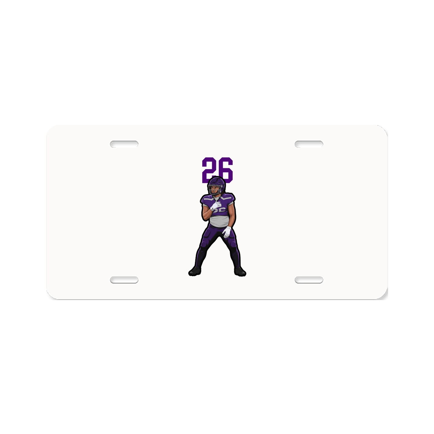 License Plate — Number Top in Classic