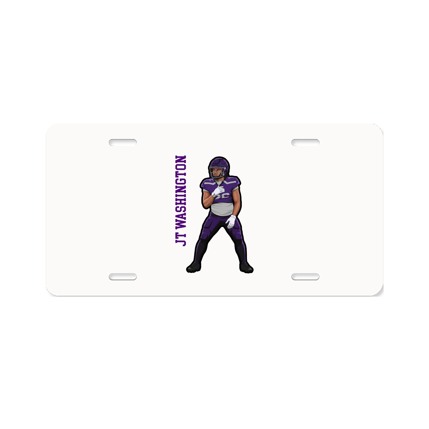 License Plate — Name Vertical in Classic