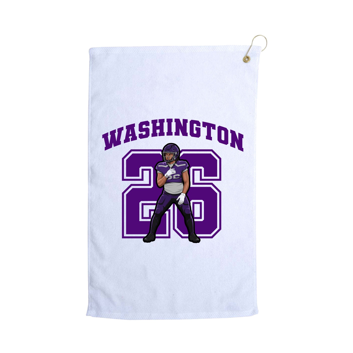 Golf Towel — Number in White