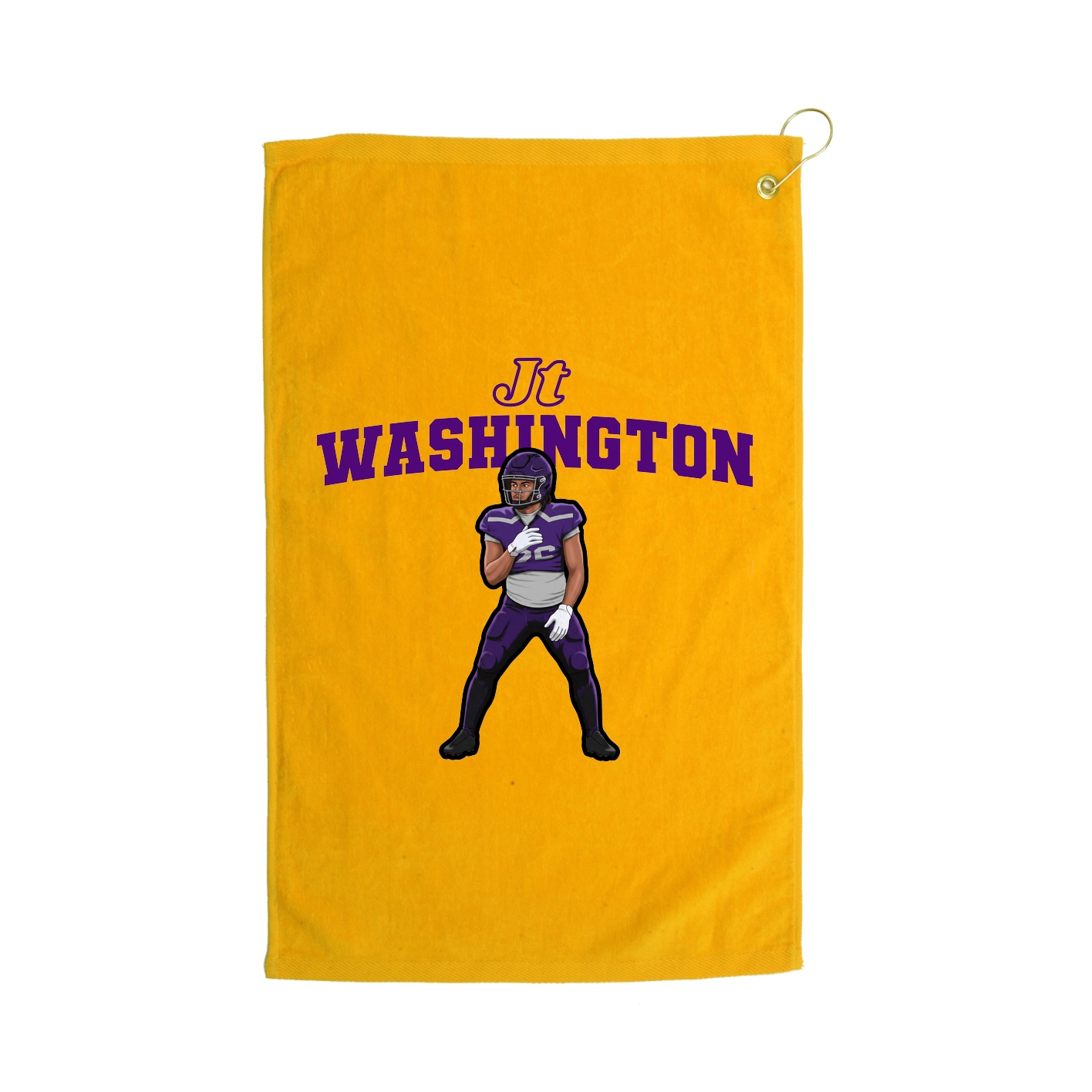 Golf Towel — Name Arch in Gold