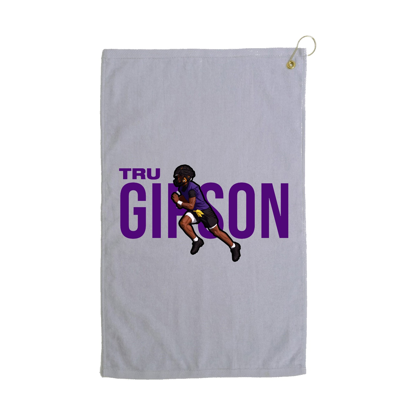 Golf Towel — Player Name in Grey