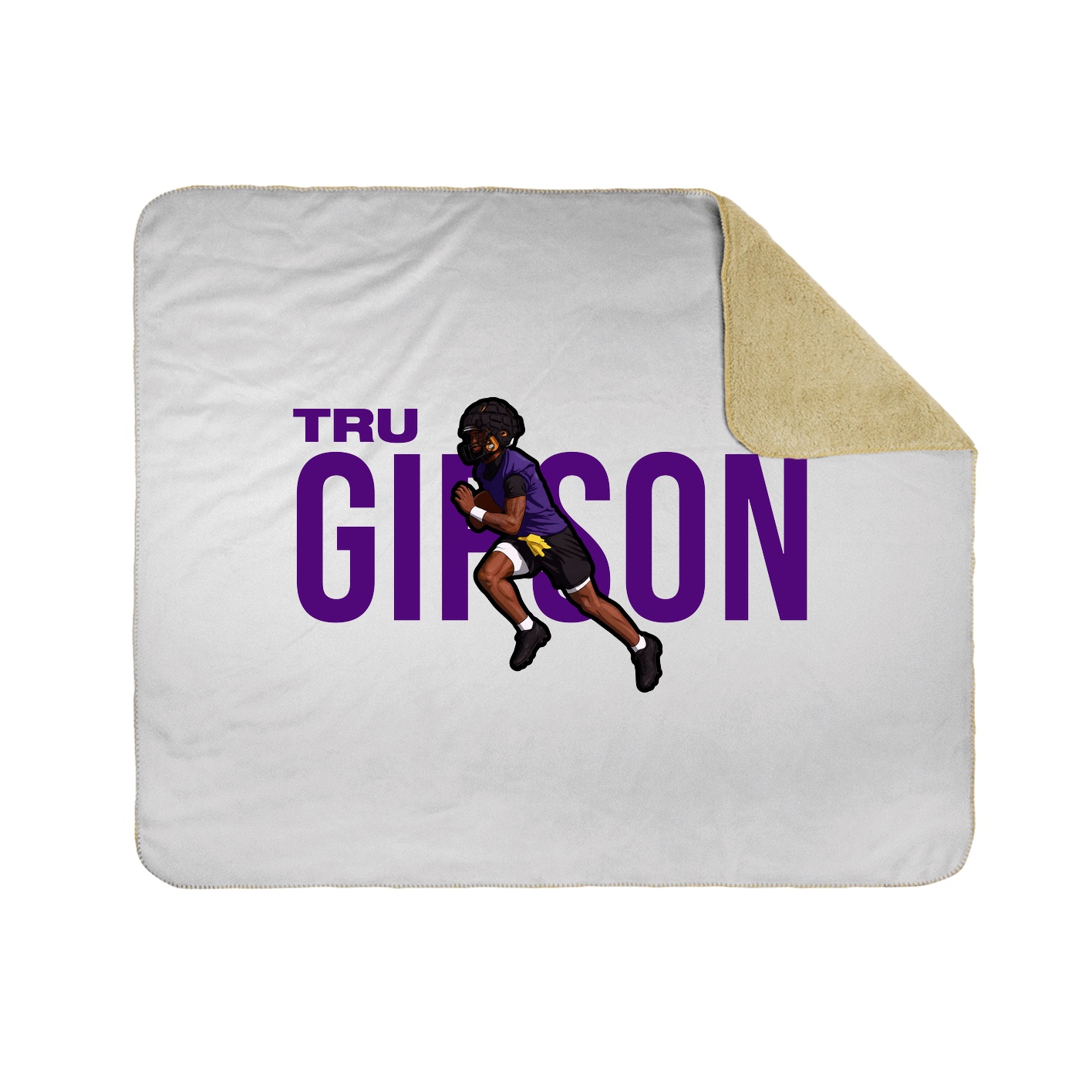 Throw Blanket — Player Name in White