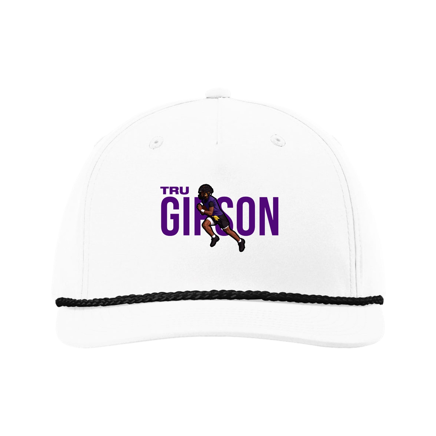 Five-Panel Classic Rope Cap — Player Name in White