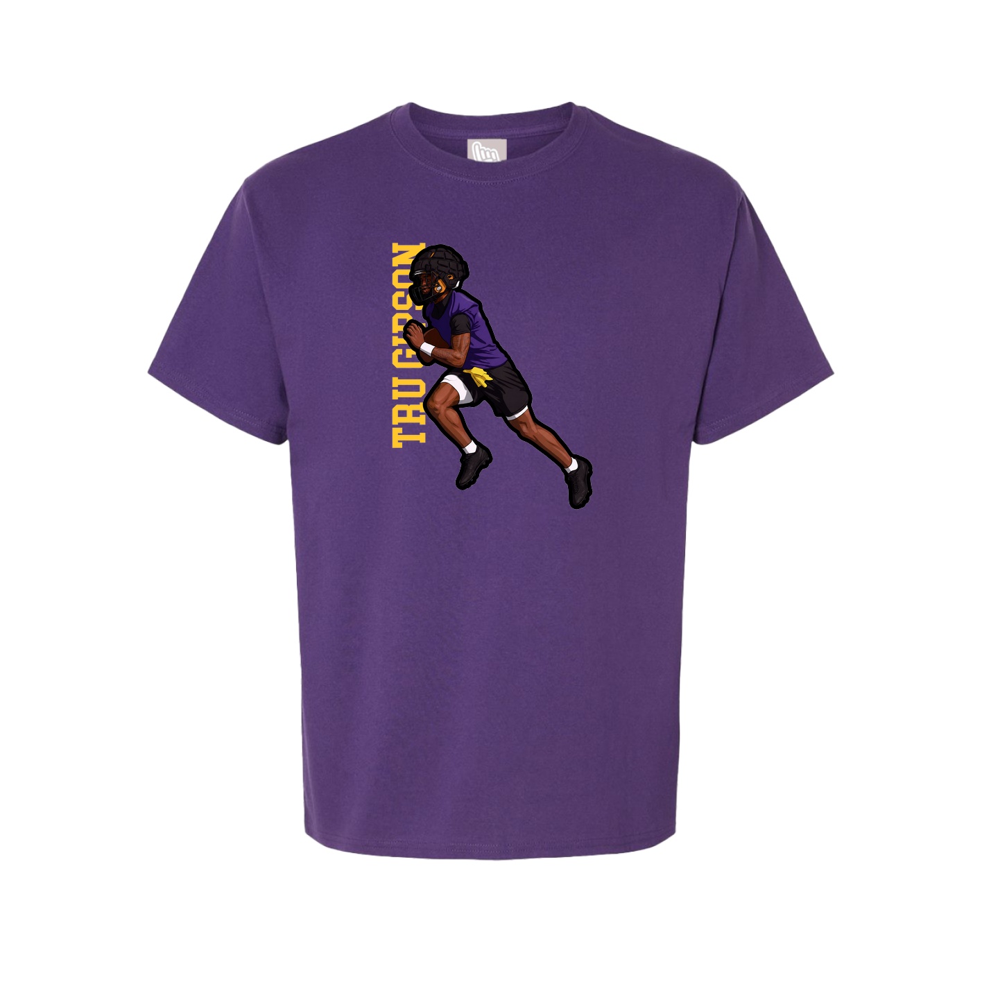 Youth Tee — Name Vertical in Purple