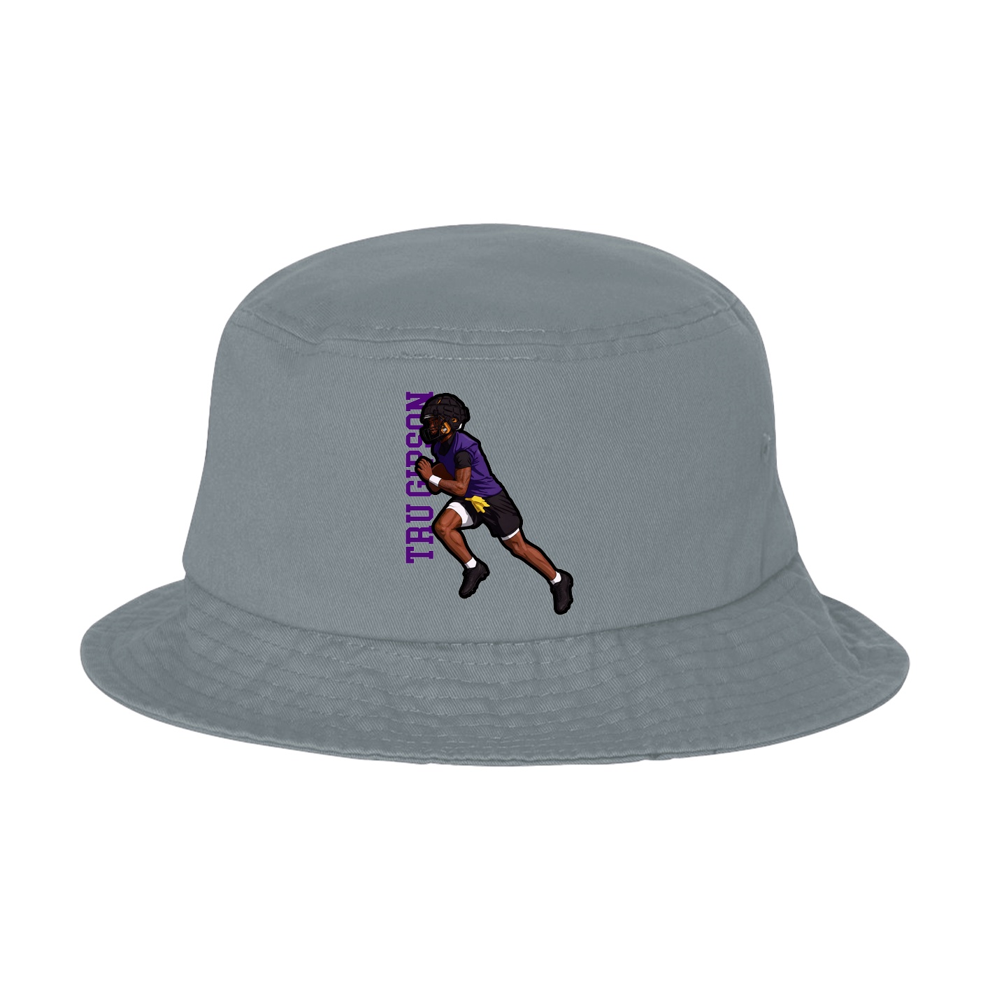 Bucket Cap — Name Vertical in Grey