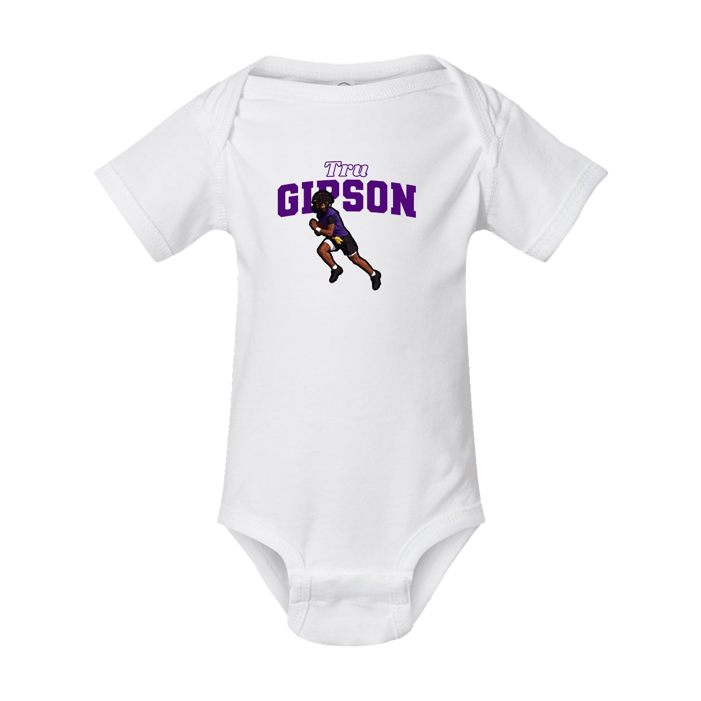 Baby Onesie — Name Arch in White