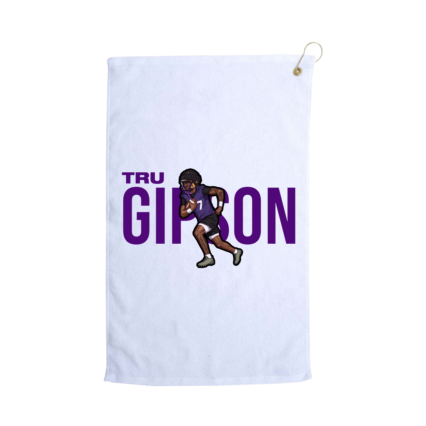 Golf Towel — Player Name in White
