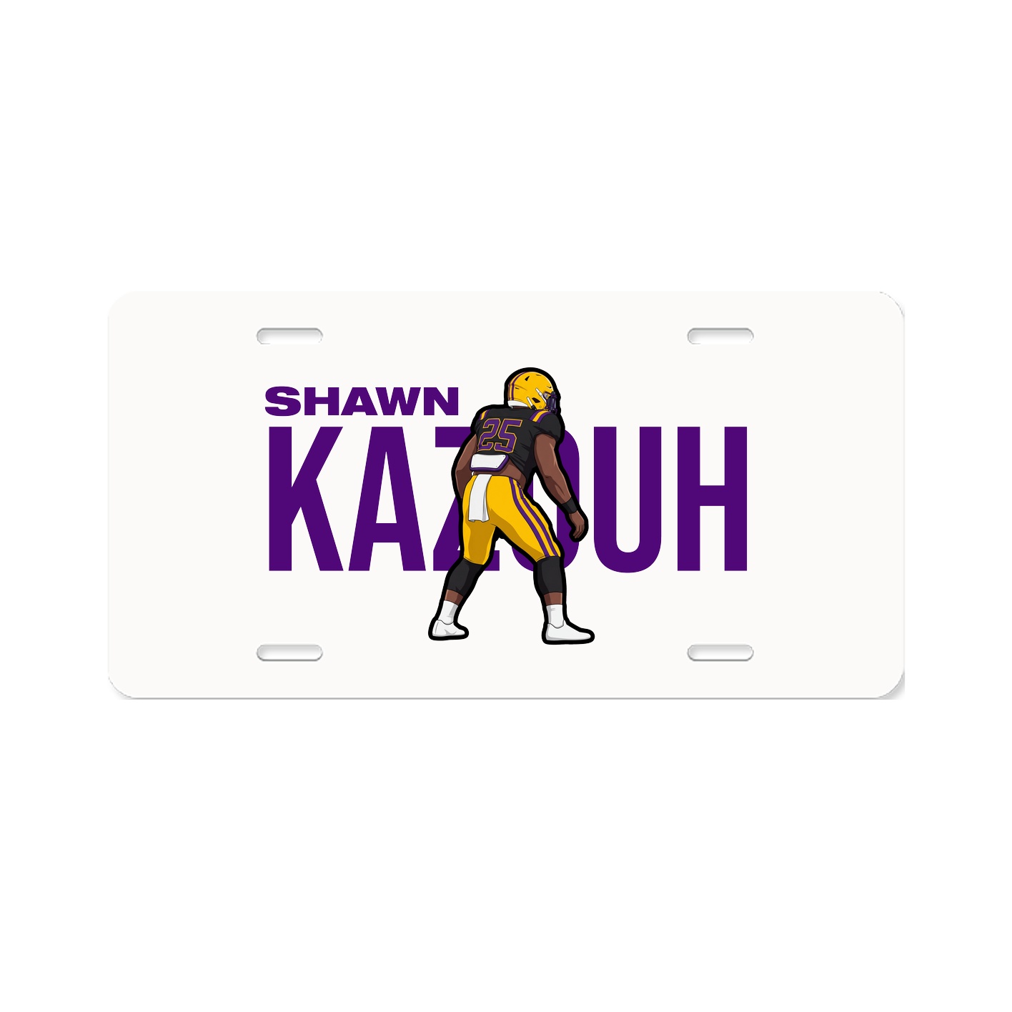 License Plate — Player Name in Classic