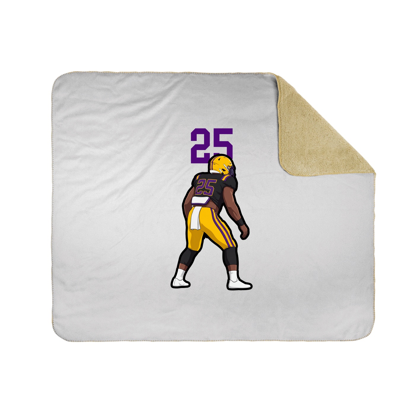 Throw Blanket — Number Top in White
