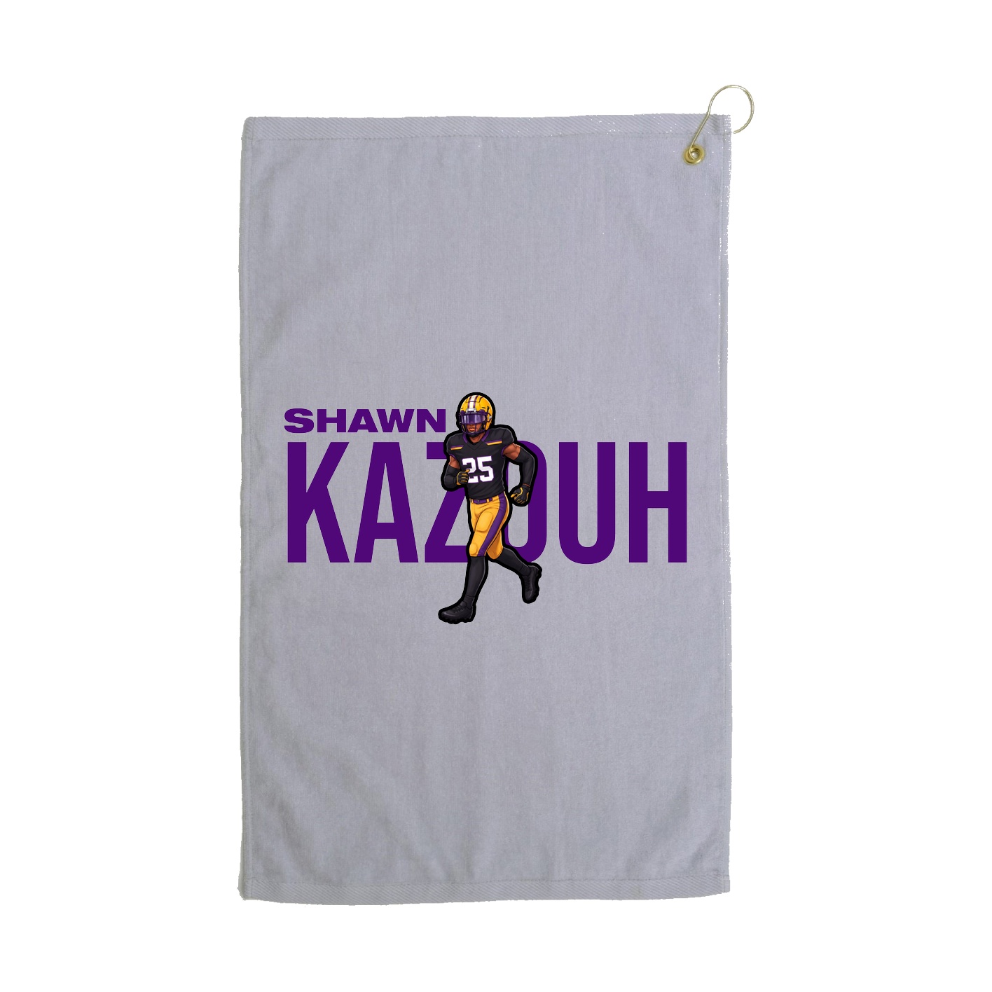 Golf Towel — Player Name in Grey