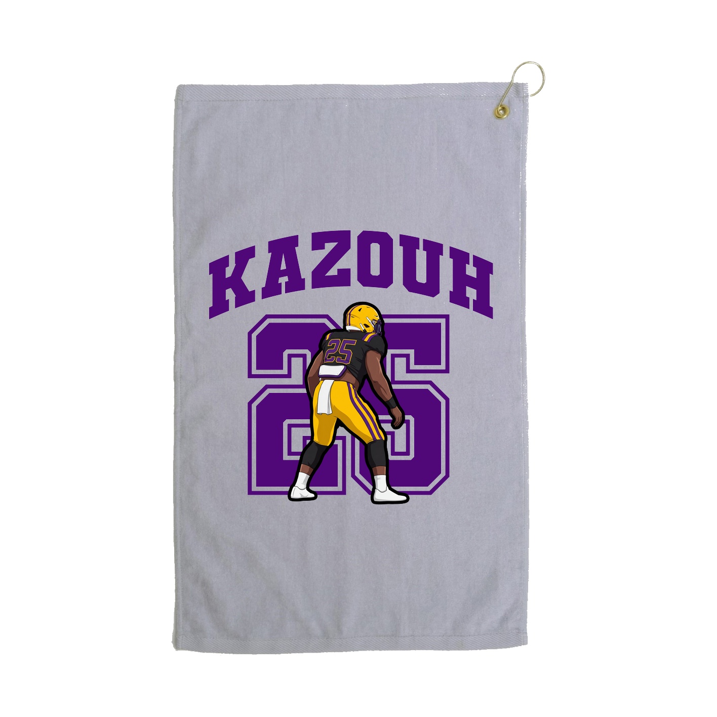 Golf Towel — Number in Grey