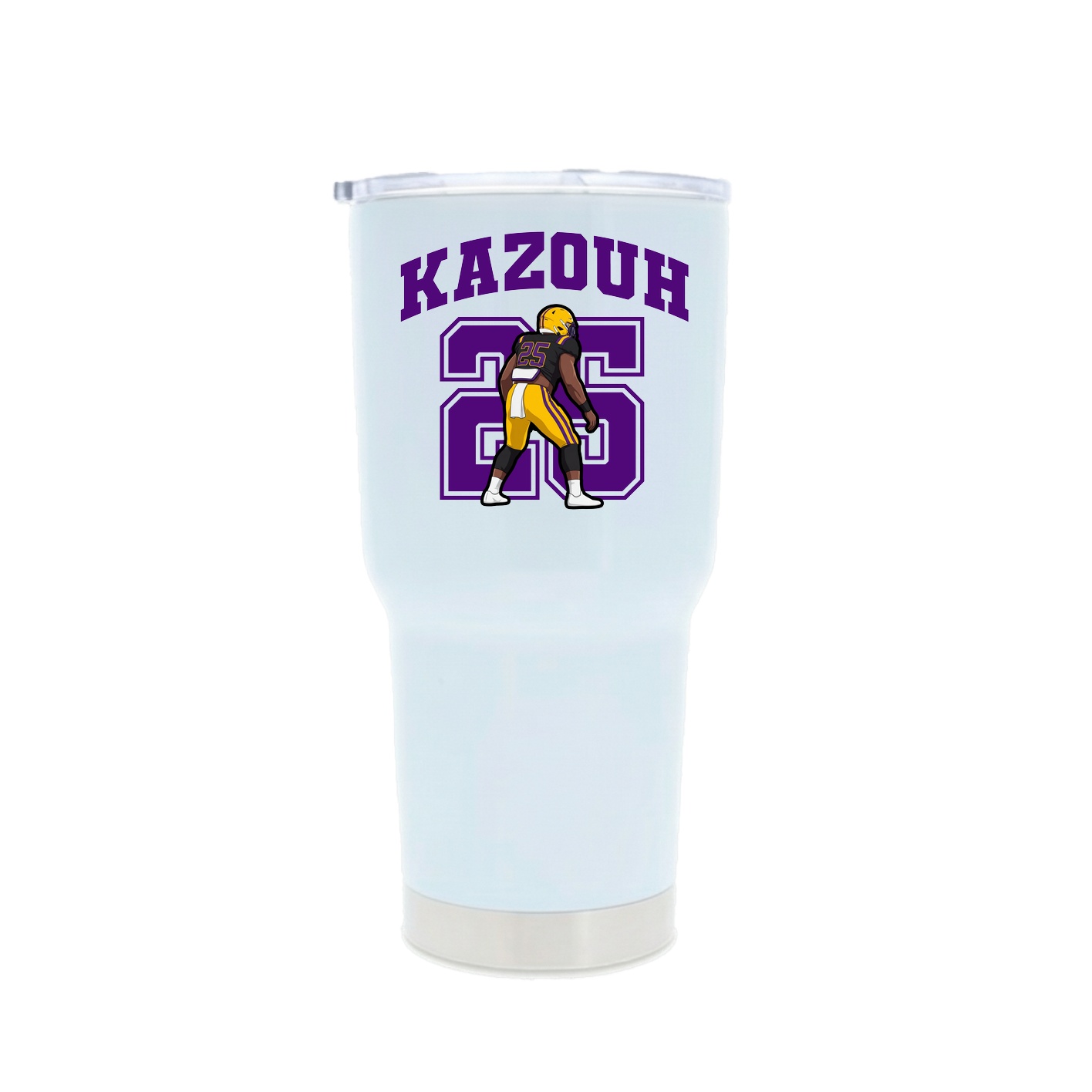 30oz Stainless Steel Tumbler — Number in White