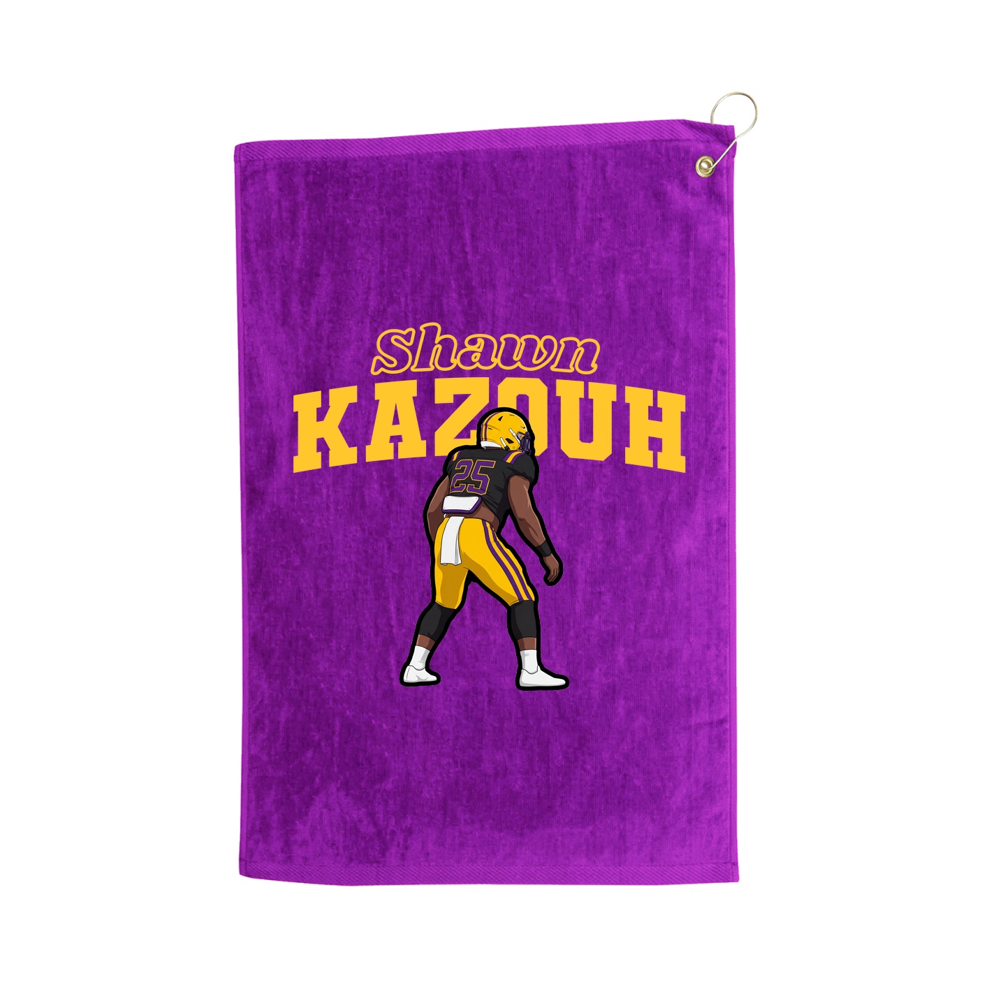 Golf Towel — Name Arch in Purple