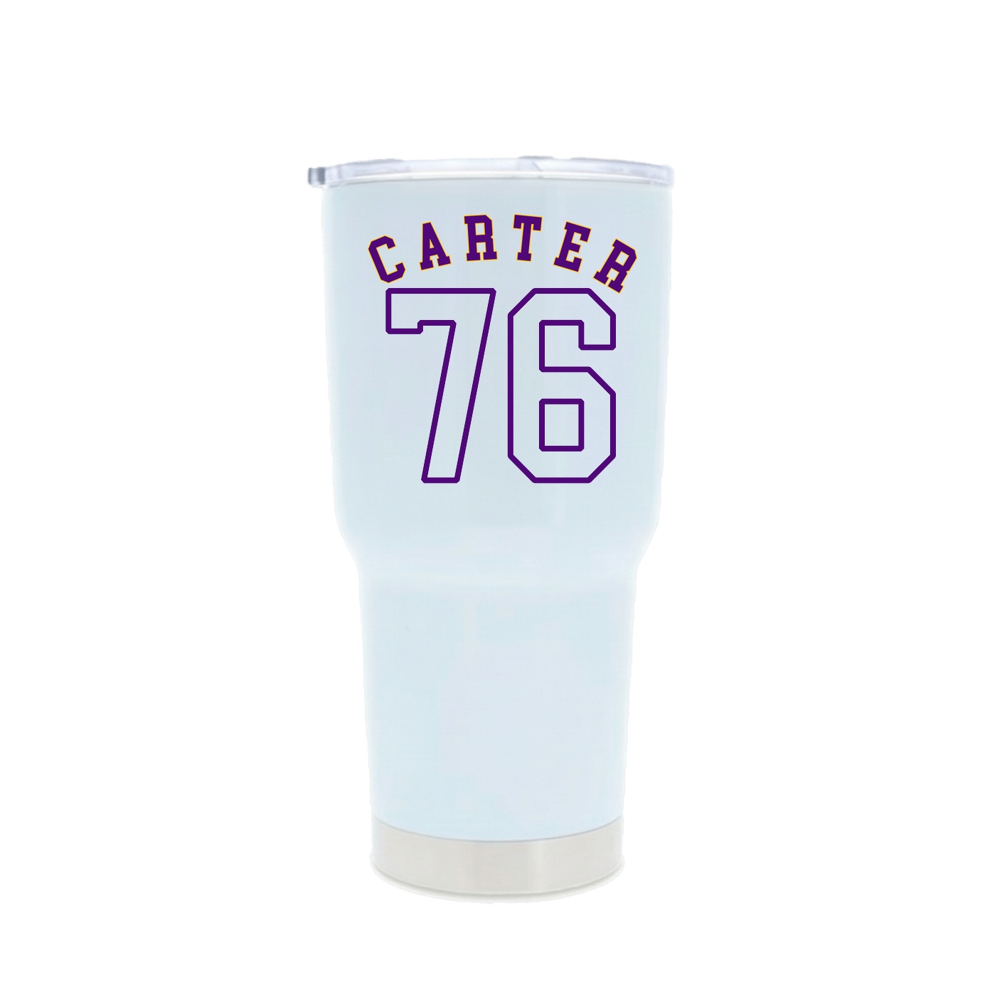 30oz Stainless Steel Tumbler — Shirsey Arch in White
