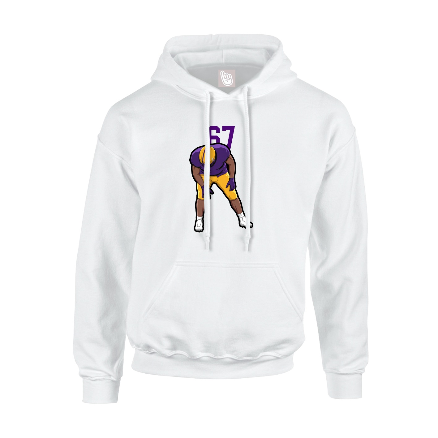 Hoodie — Number Top in White