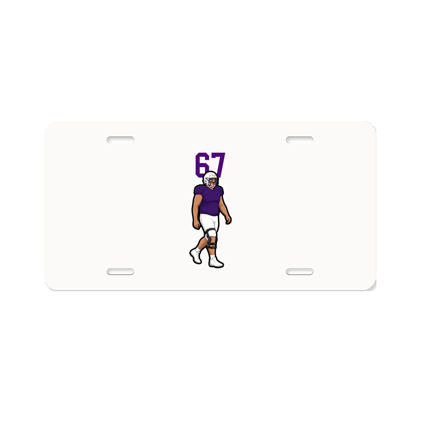 License Plate — Number Top in Classic