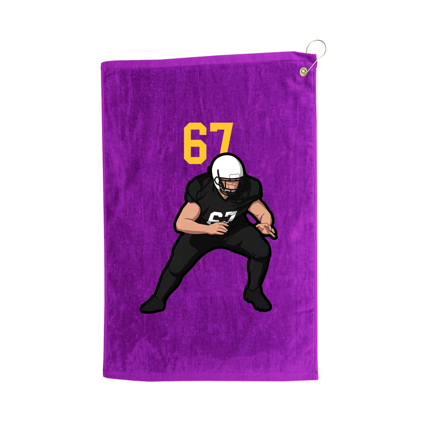 Golf Towel — Number Top in Purple