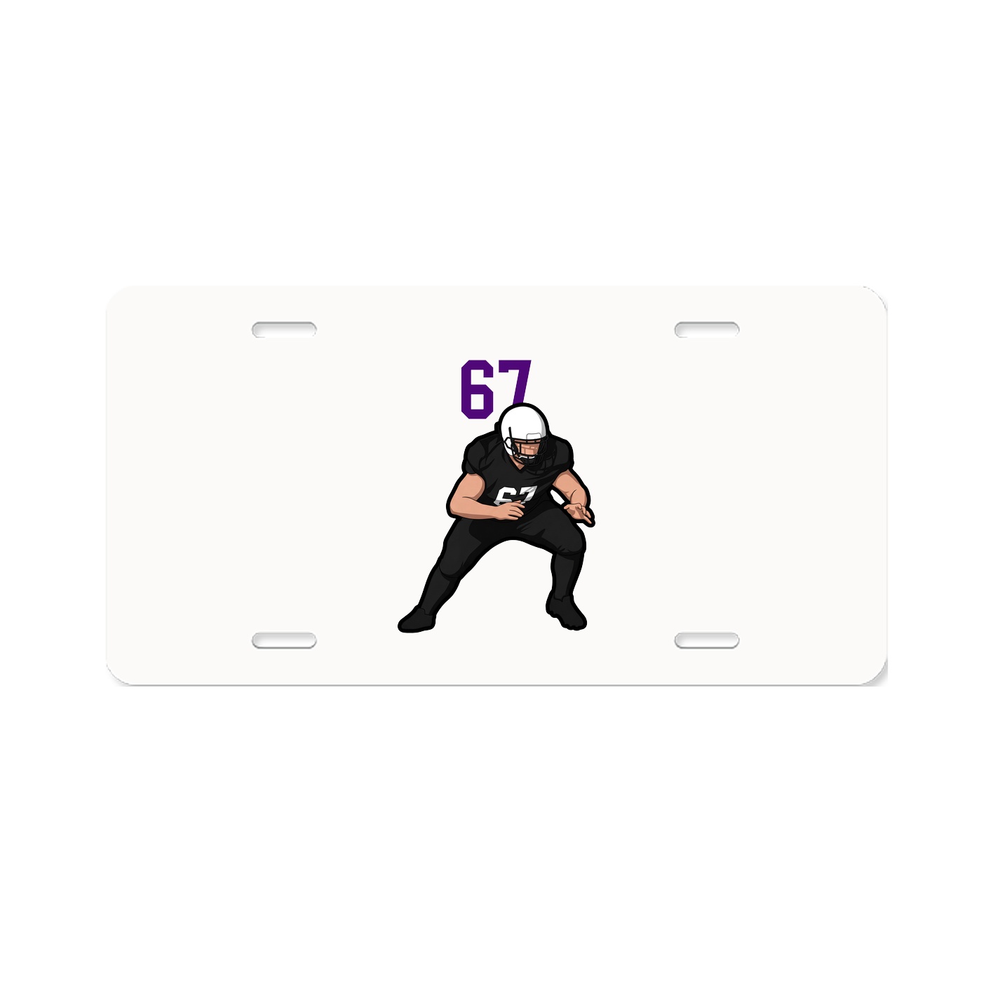 License Plate — Number Top in Classic