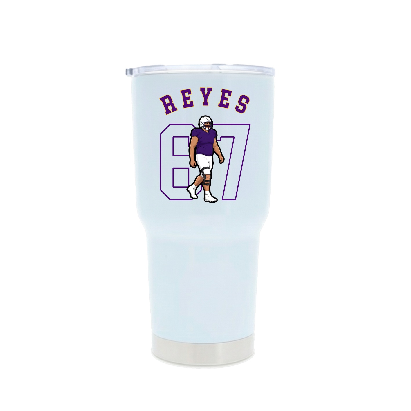 30oz Stainless Steel Tumbler — Shirsey Arch in White
