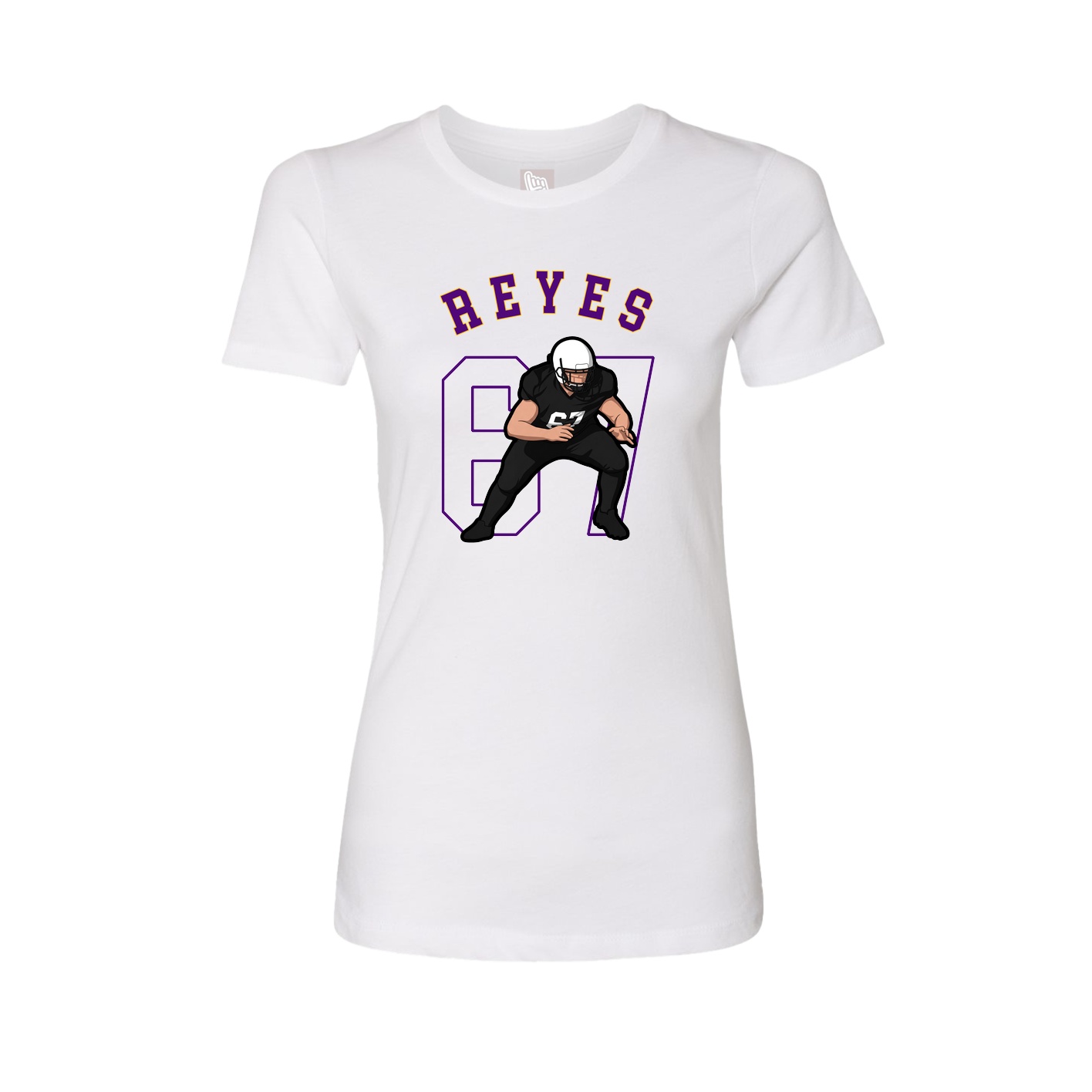 Fitted Women's Tee — Shirsey Arch in White