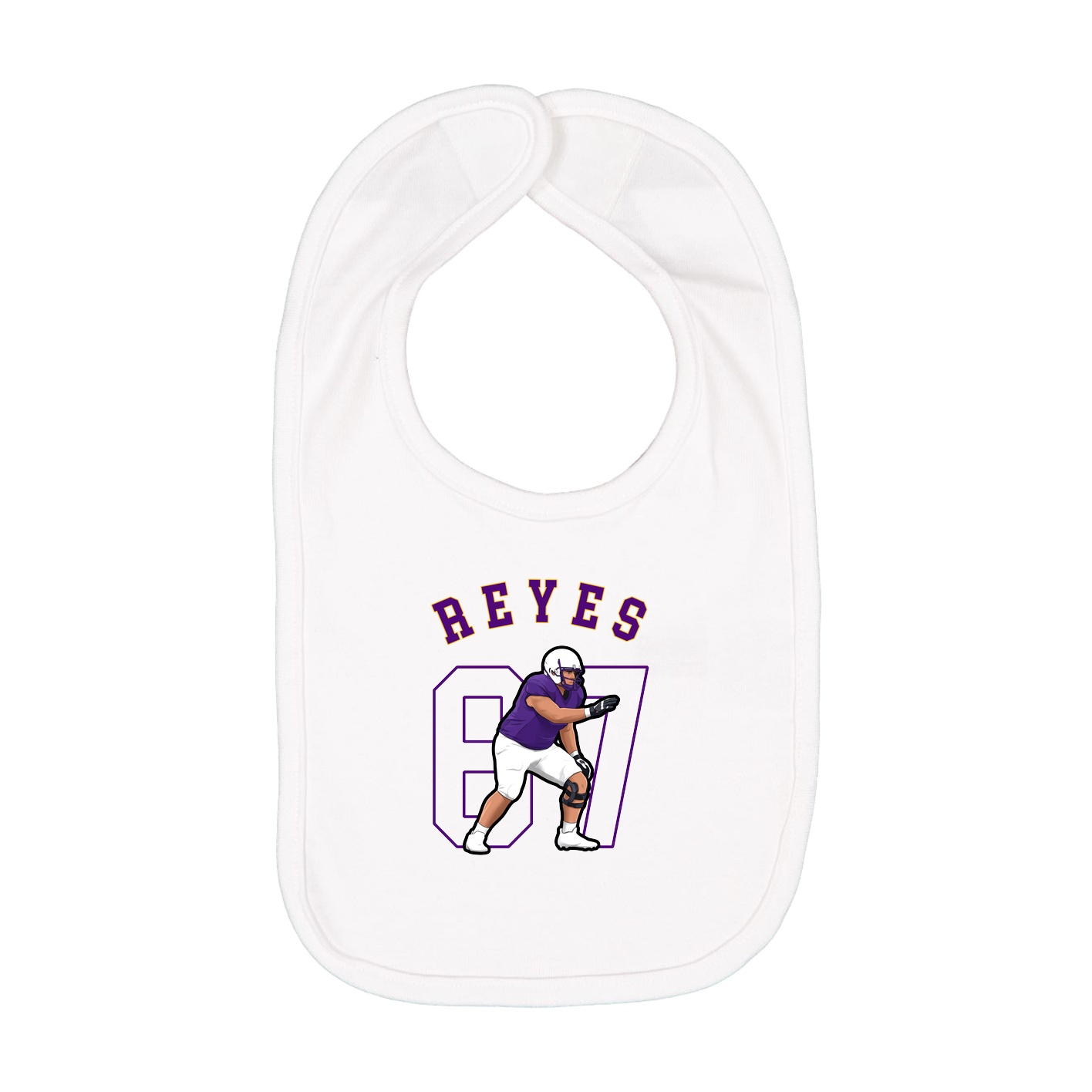 Infant Bib — Shirsey Arch in White