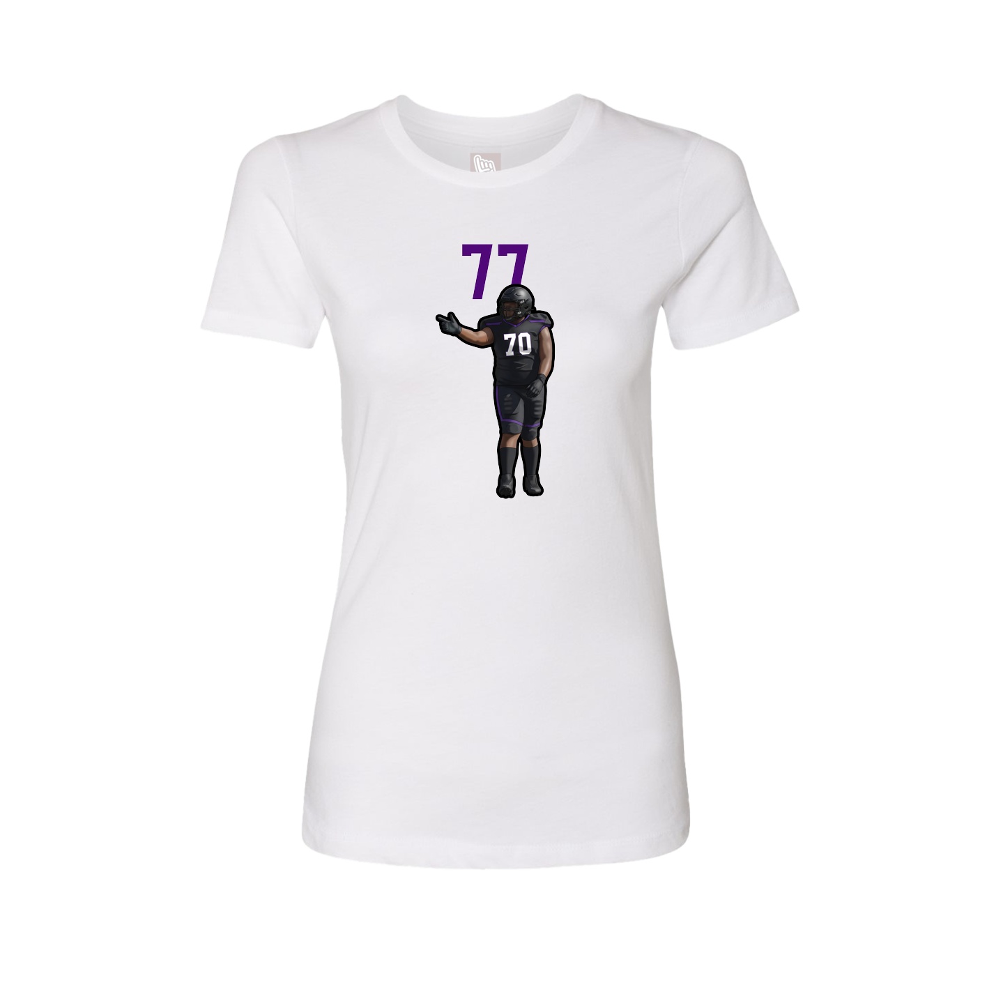 Fitted Women's Tee — Number Top in White